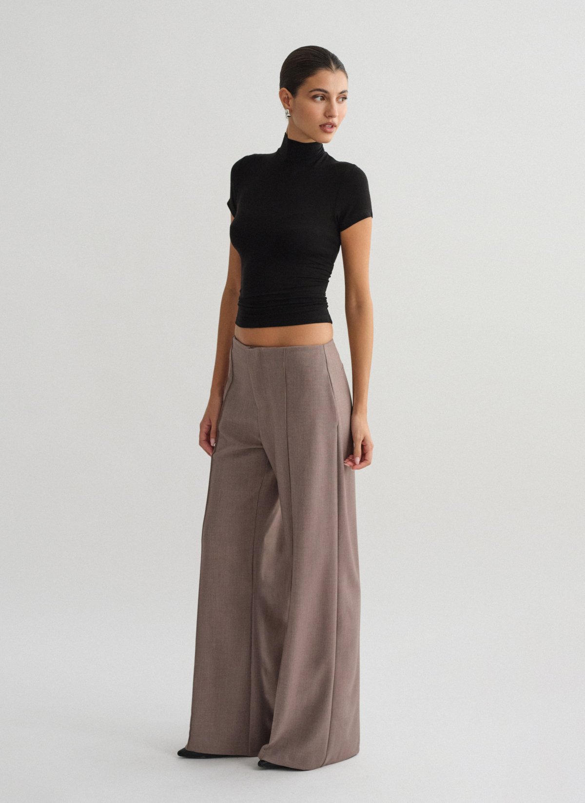 Textured low-rise trousers-26