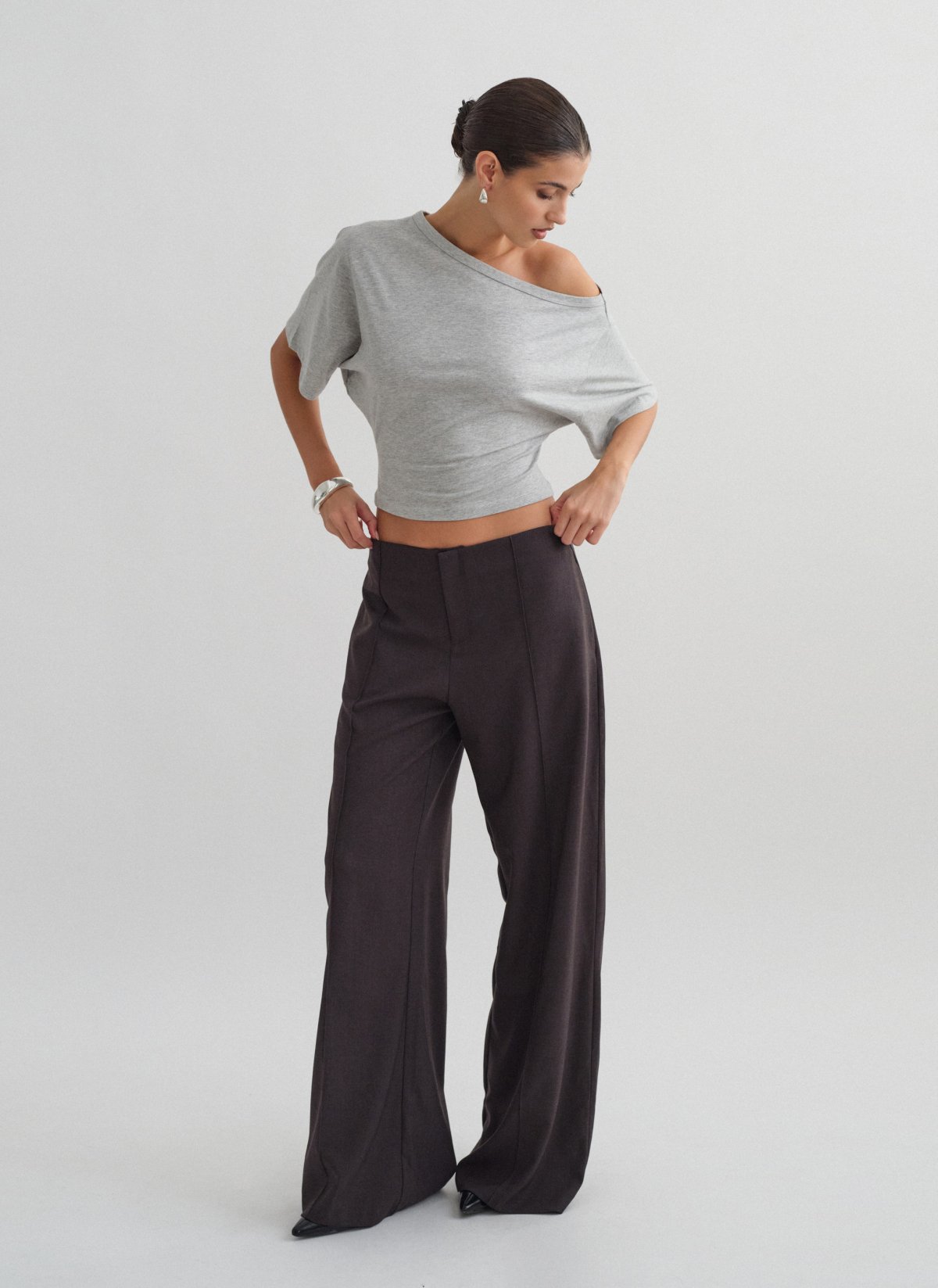 Textured low-rise trousers-21