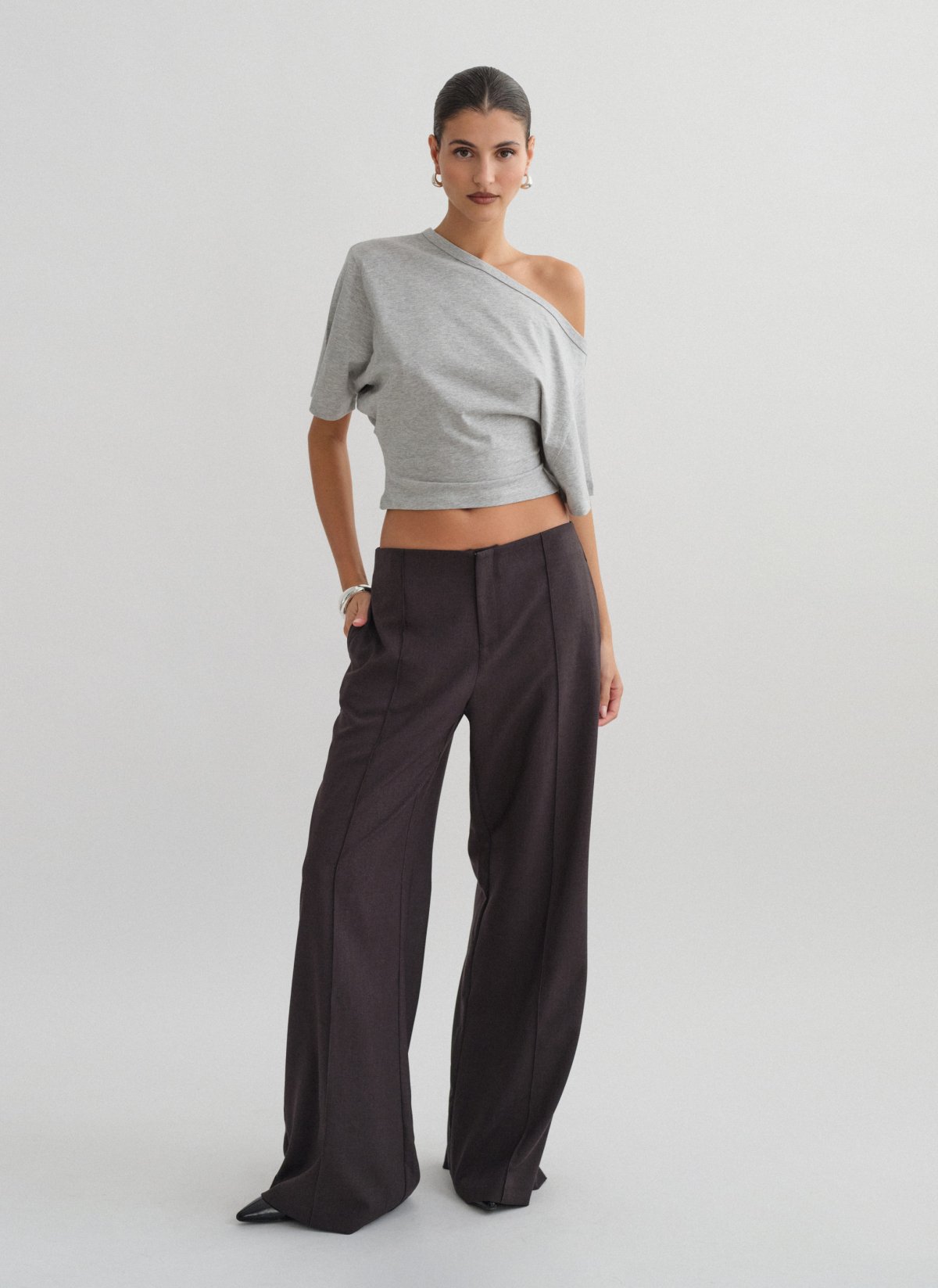 Textured low-rise trousers-20