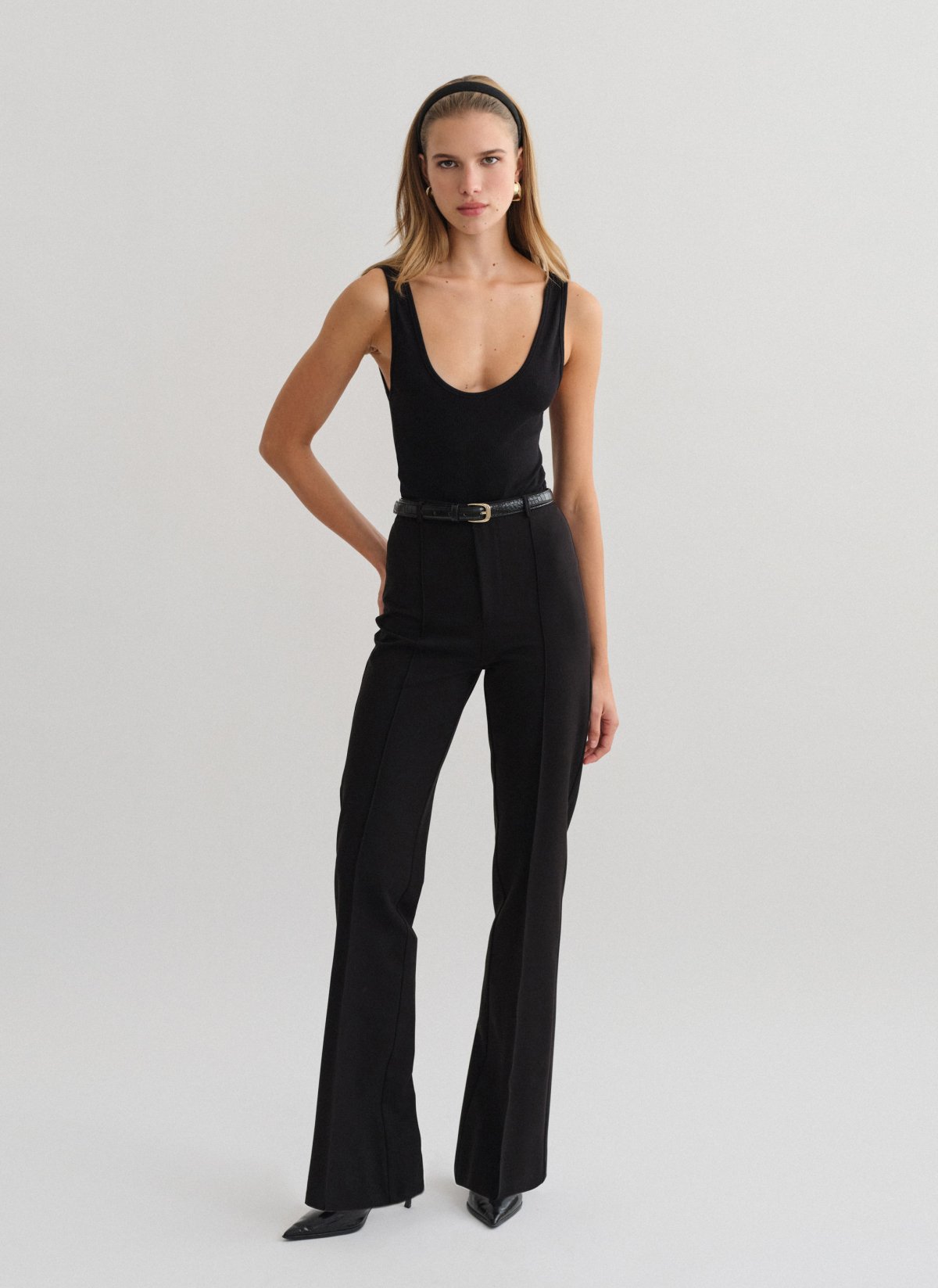 High-waist straight-leg trousers-24