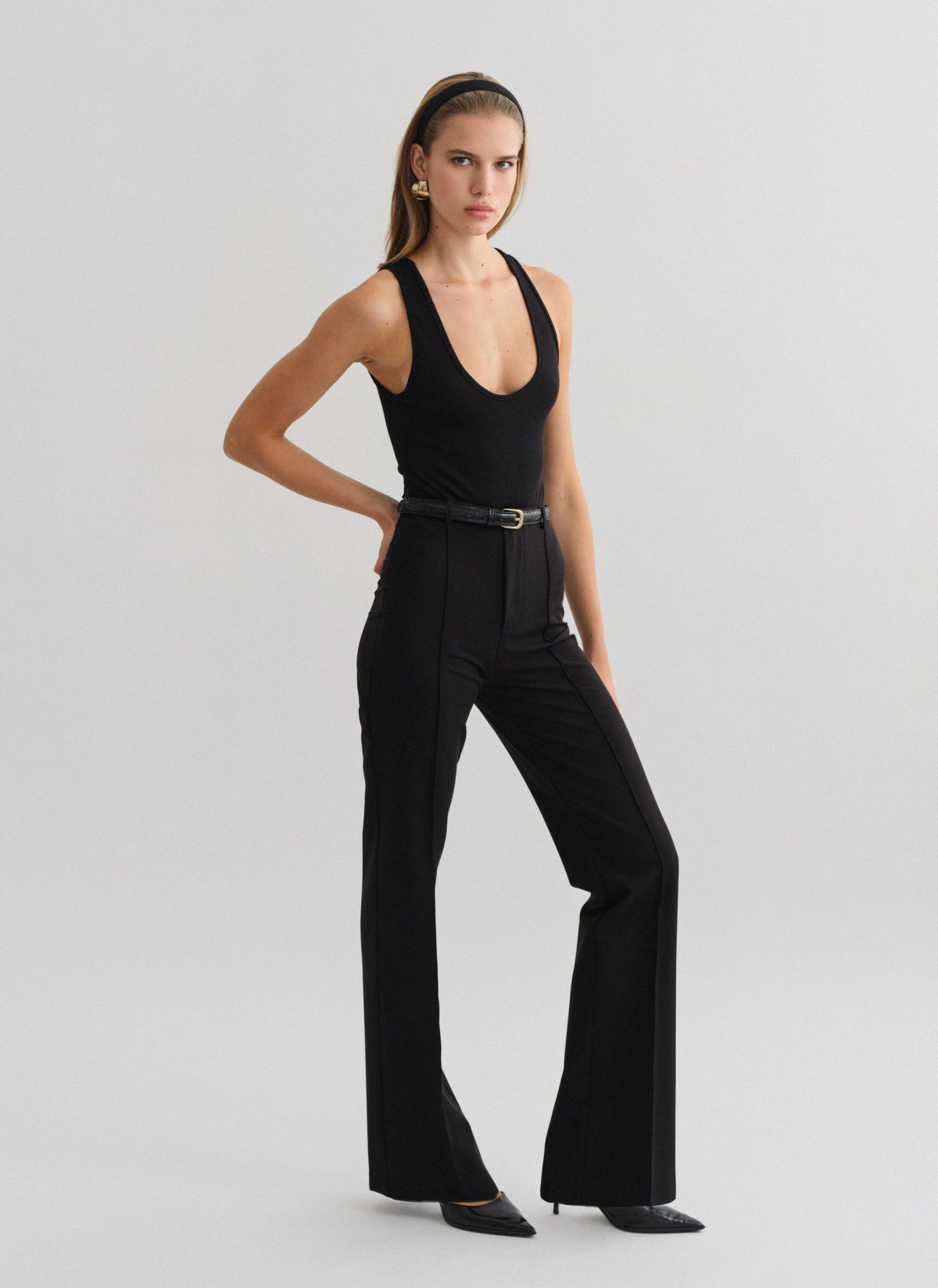 High-waist straight-leg trousers-26