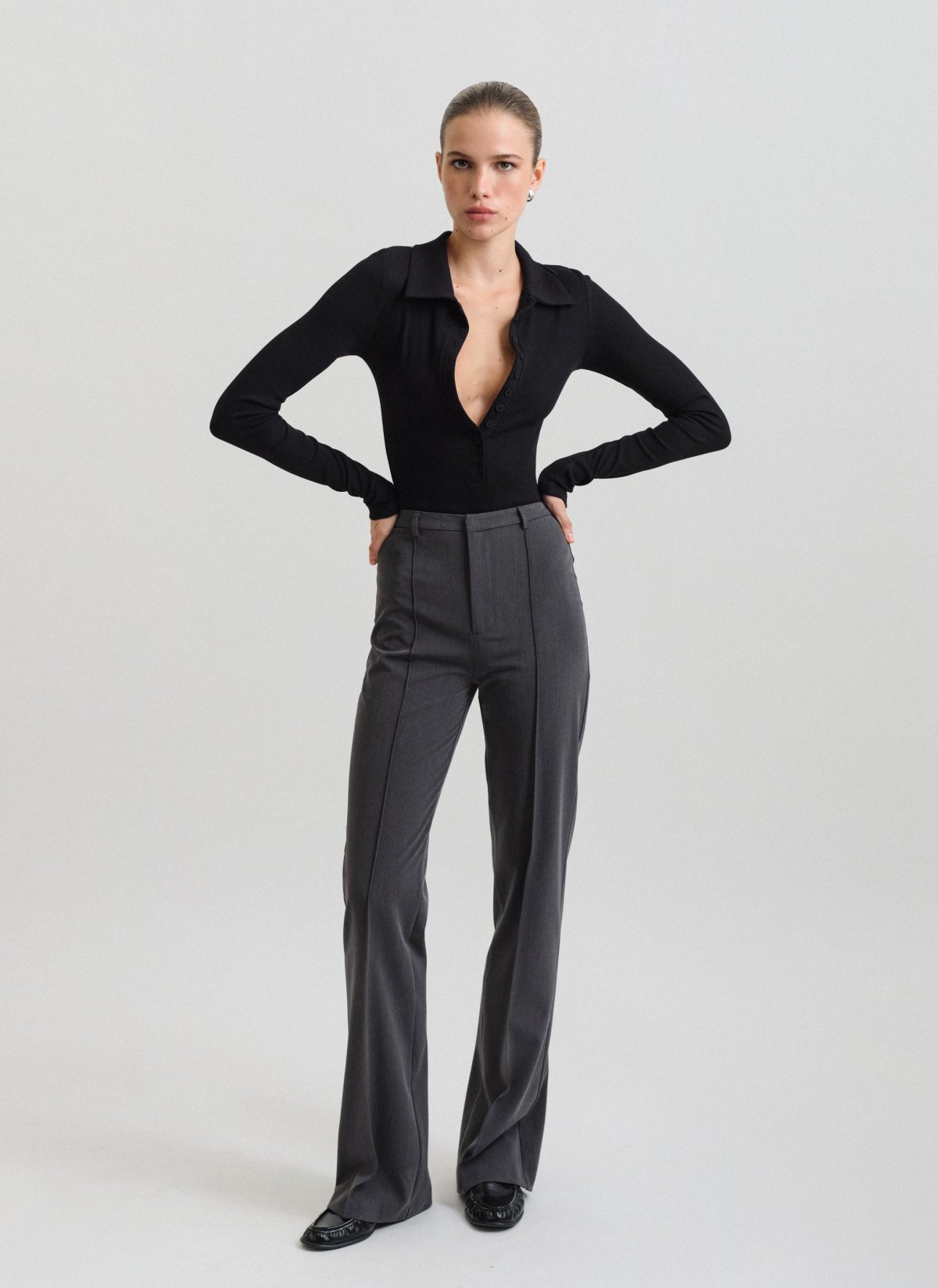 High-waist straight-leg trousers-21