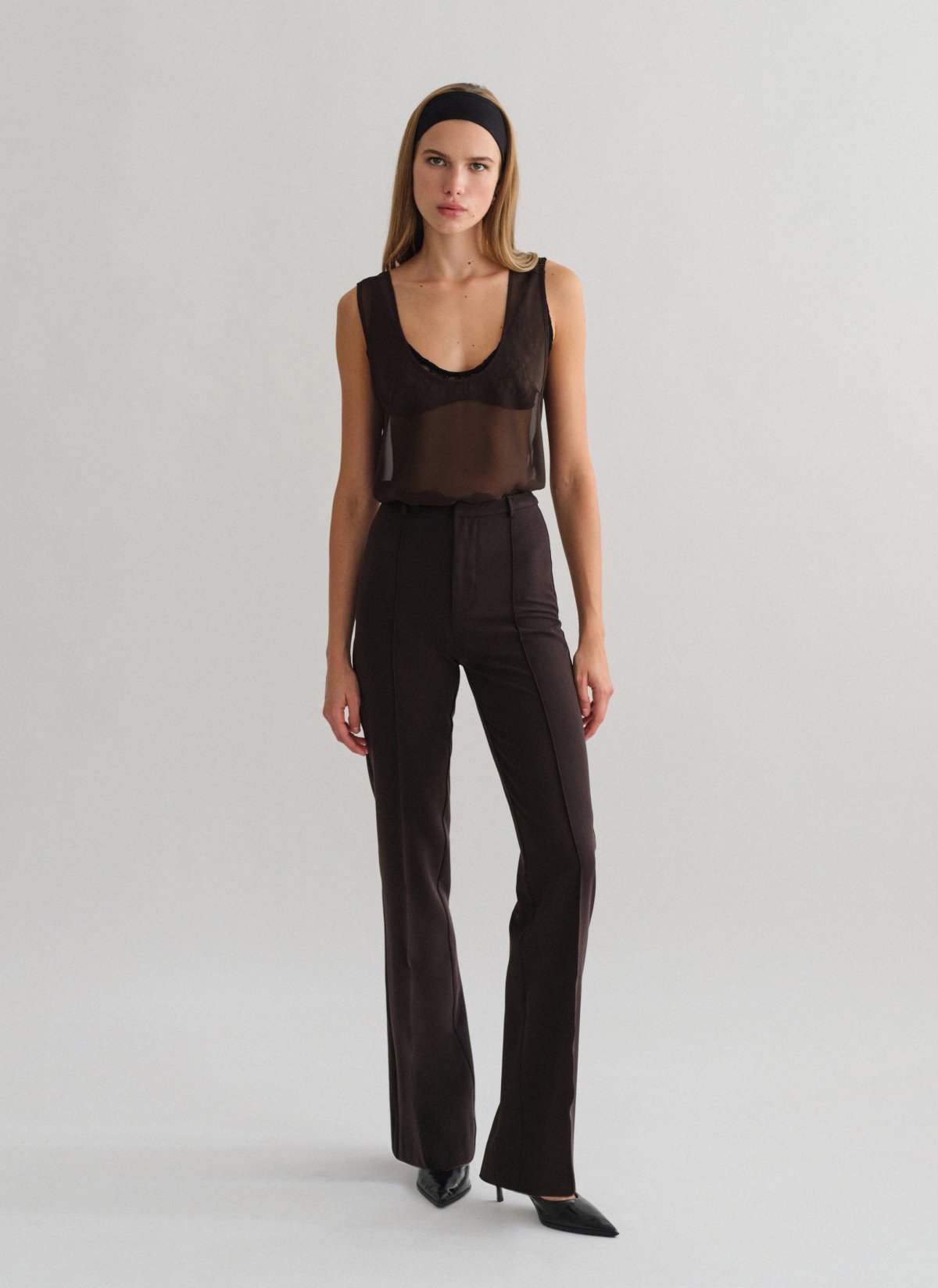 High-waist straight-leg trousers-14