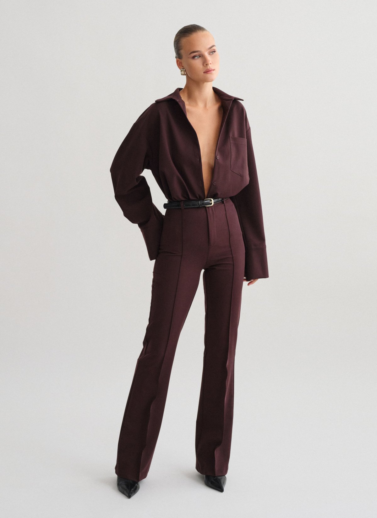 High-waist straight-leg trousers-5
