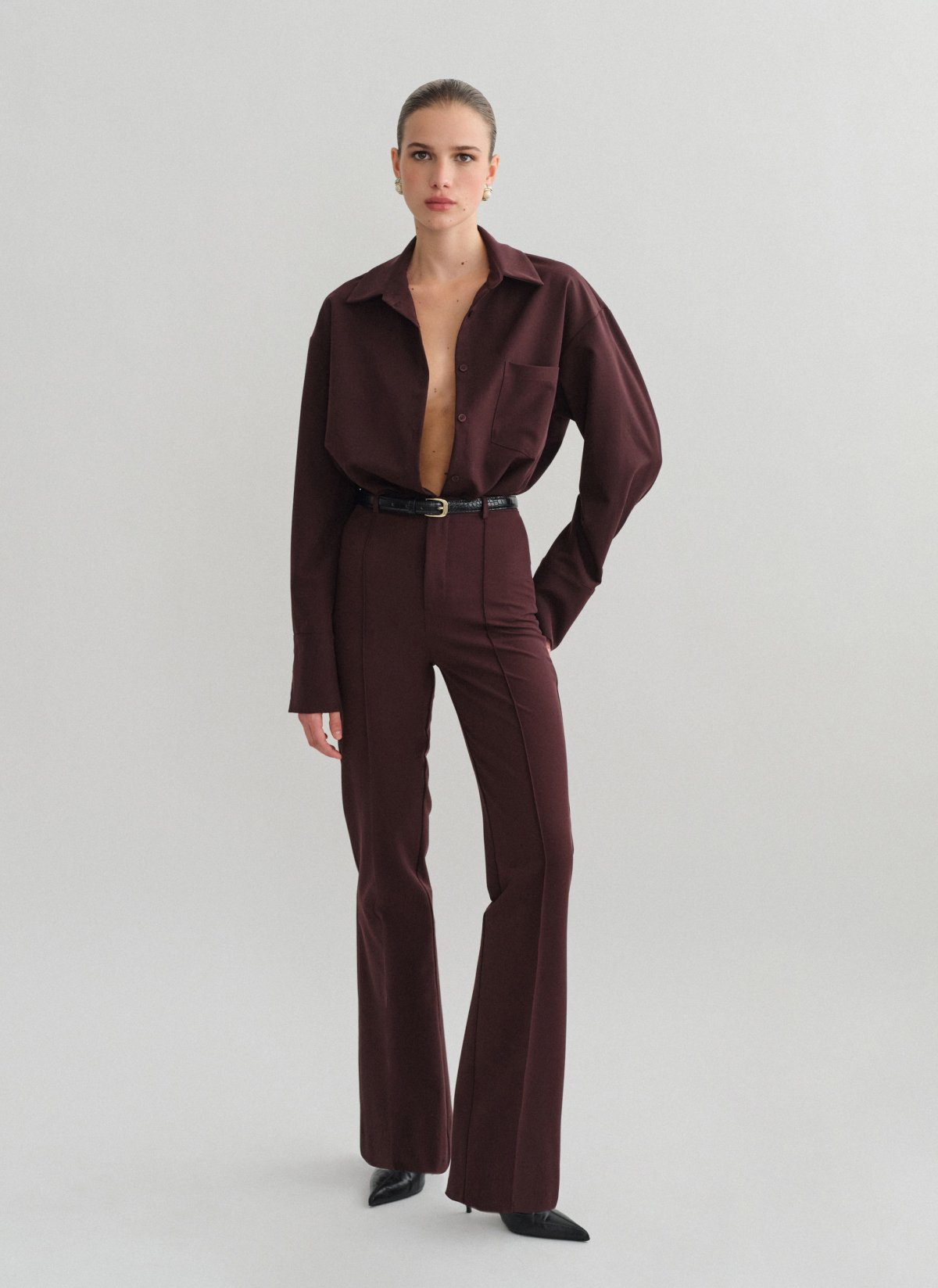 High-waist straight-leg trousers-3