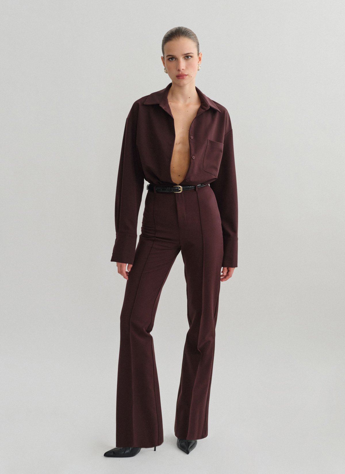 High-waist straight-leg trousers-1
