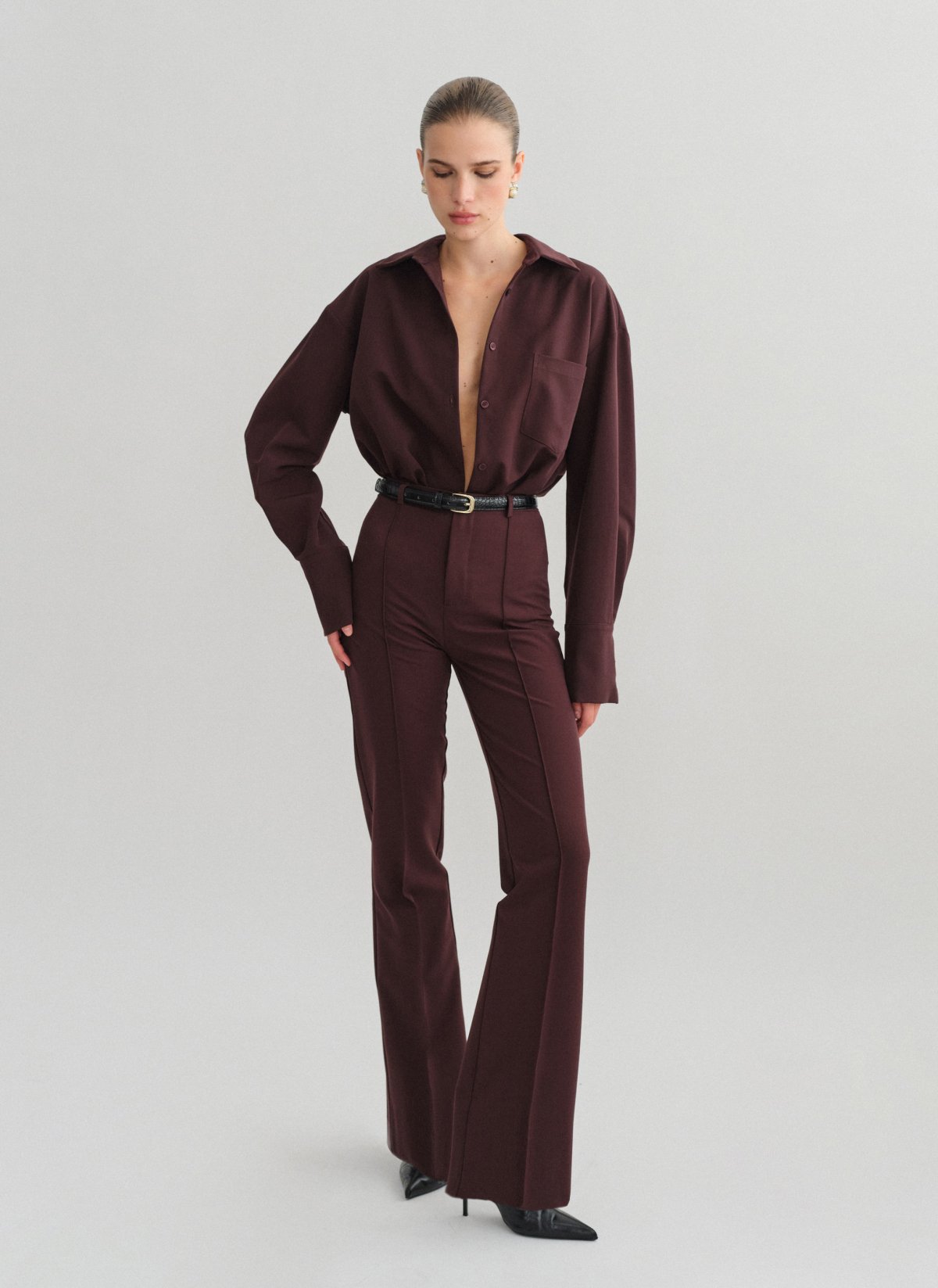 High-waist straight-leg trousers-2