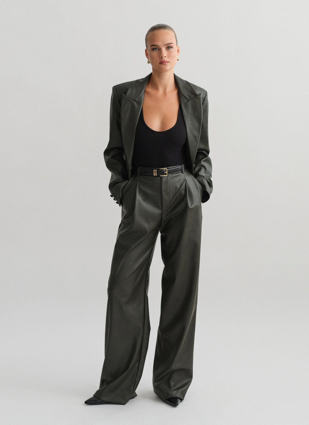 Faux leather trousers-9