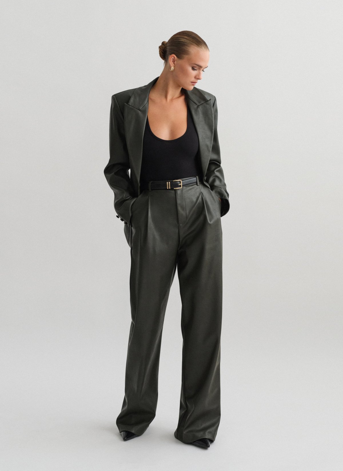 Faux leather trousers-12