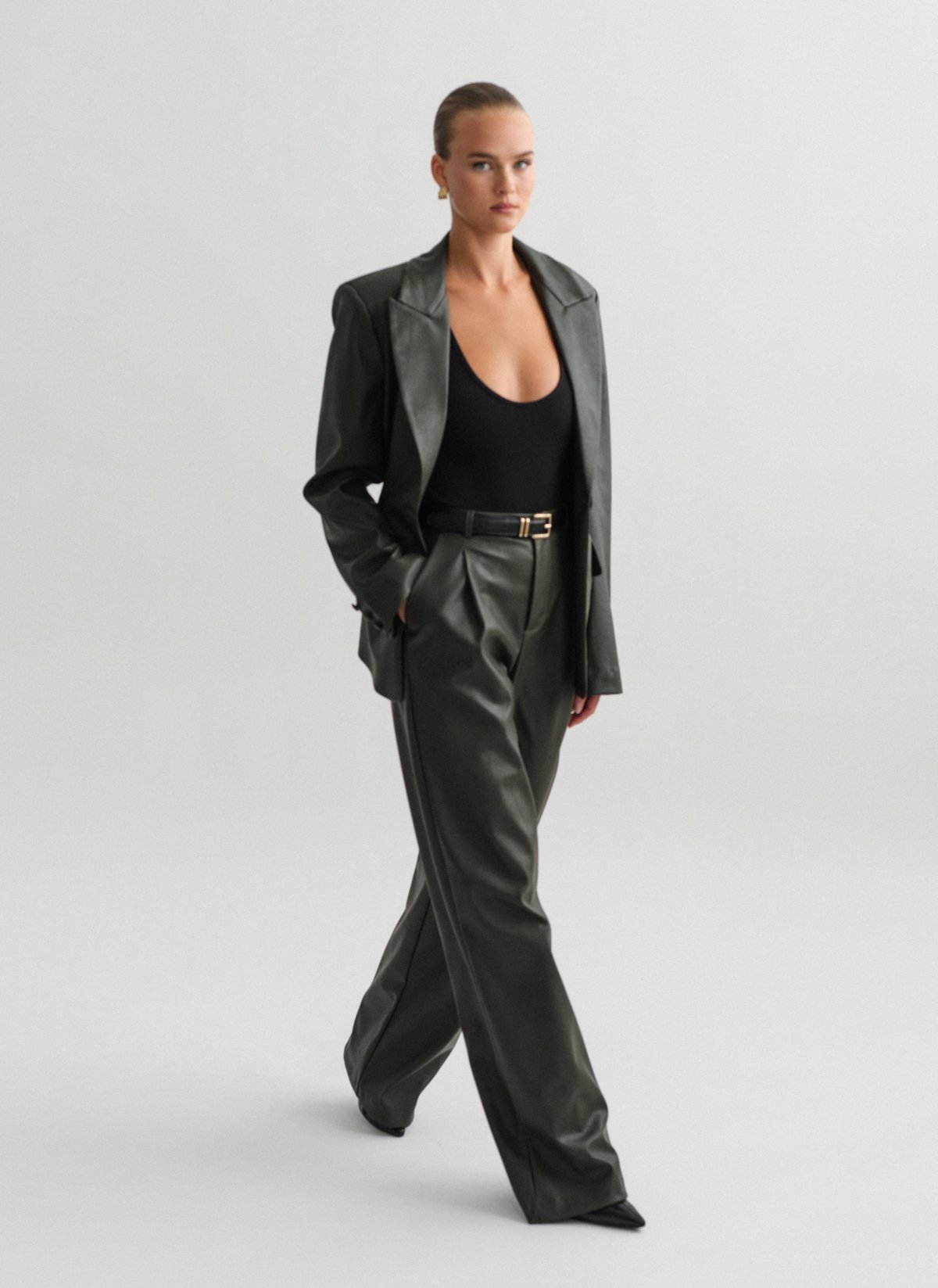 Faux leather trousers-13