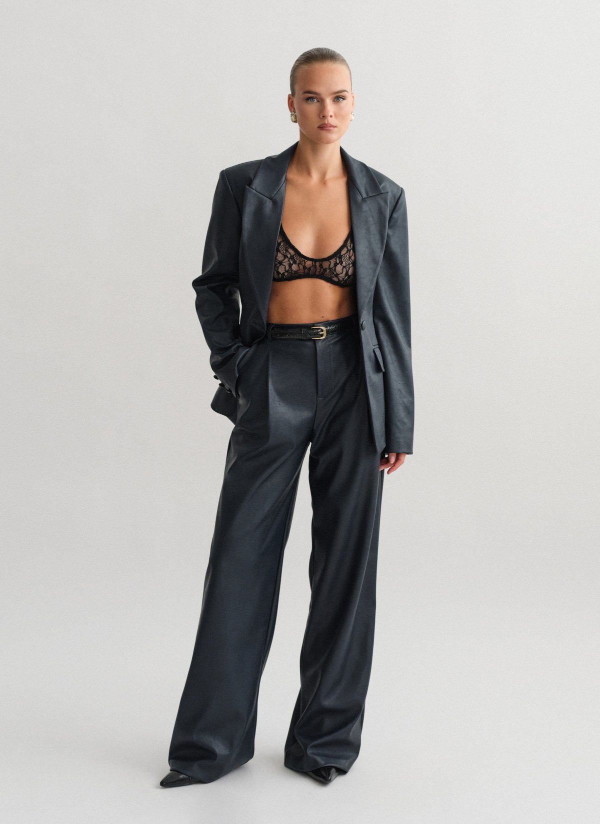 Faux leather trousers-18
