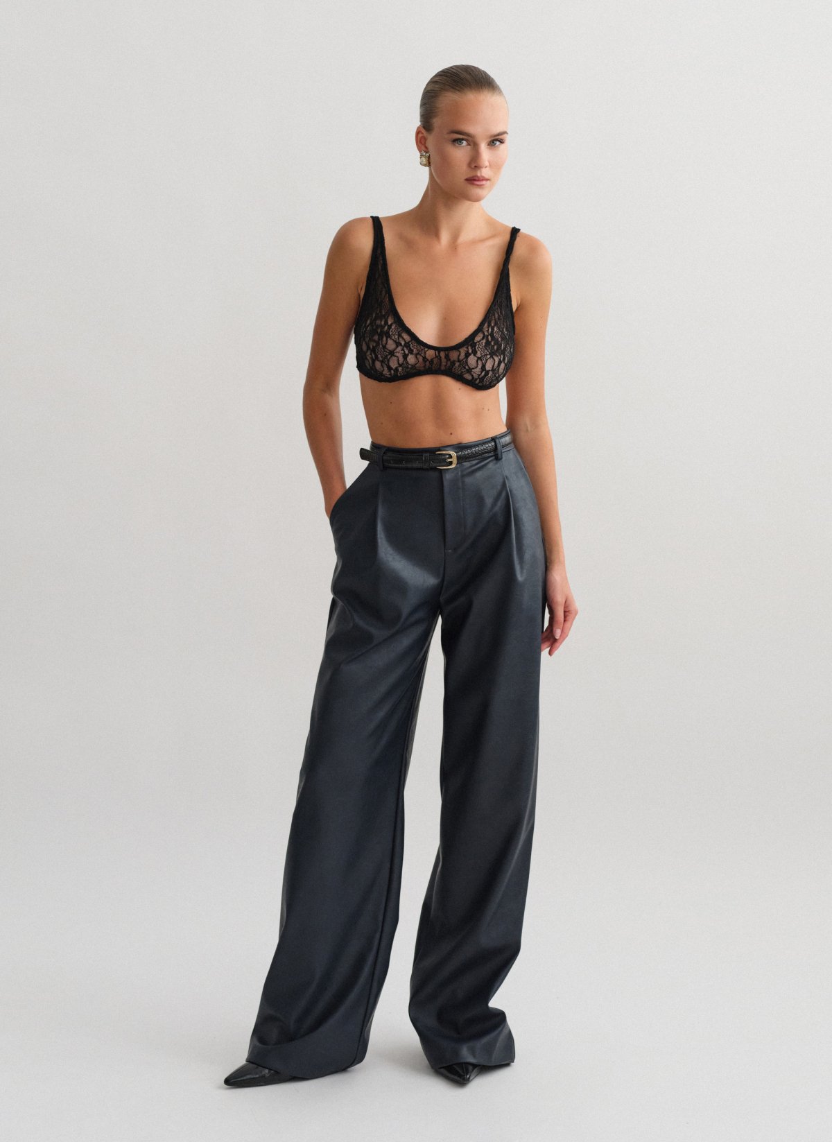 Faux leather trousers-17