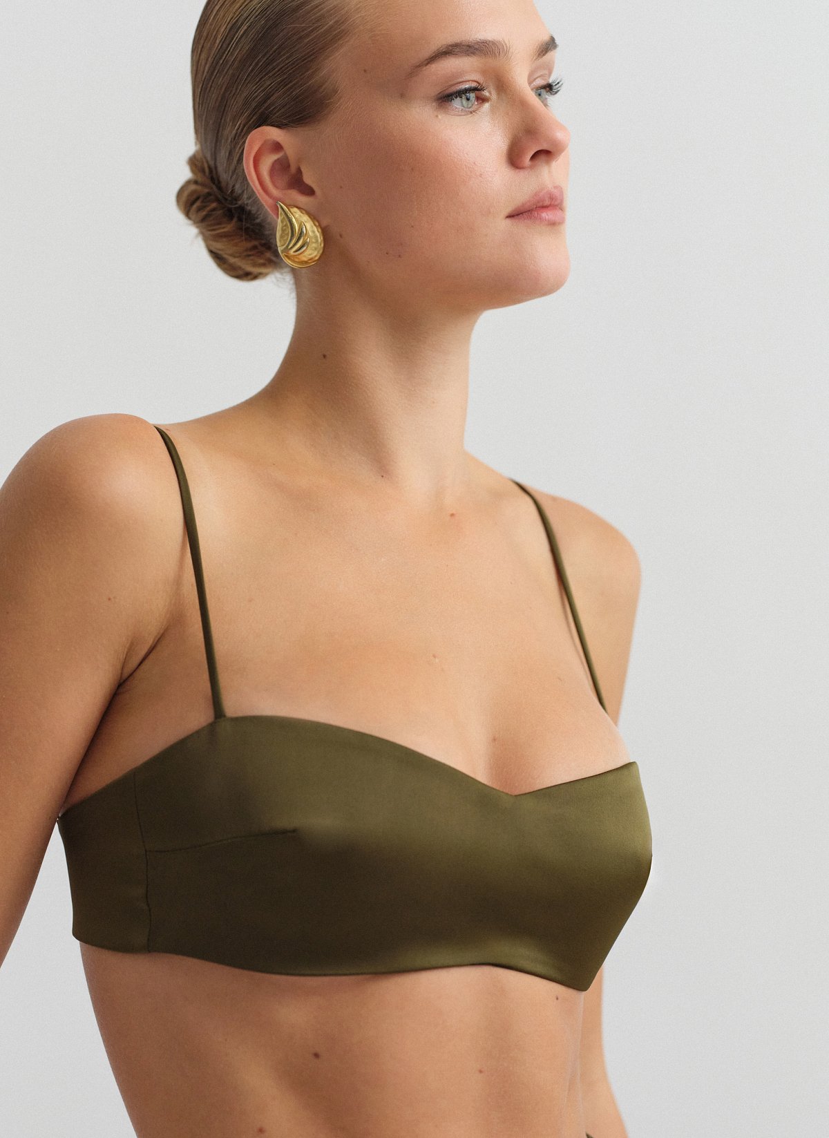 Σατέν bustier crop τοπ-2