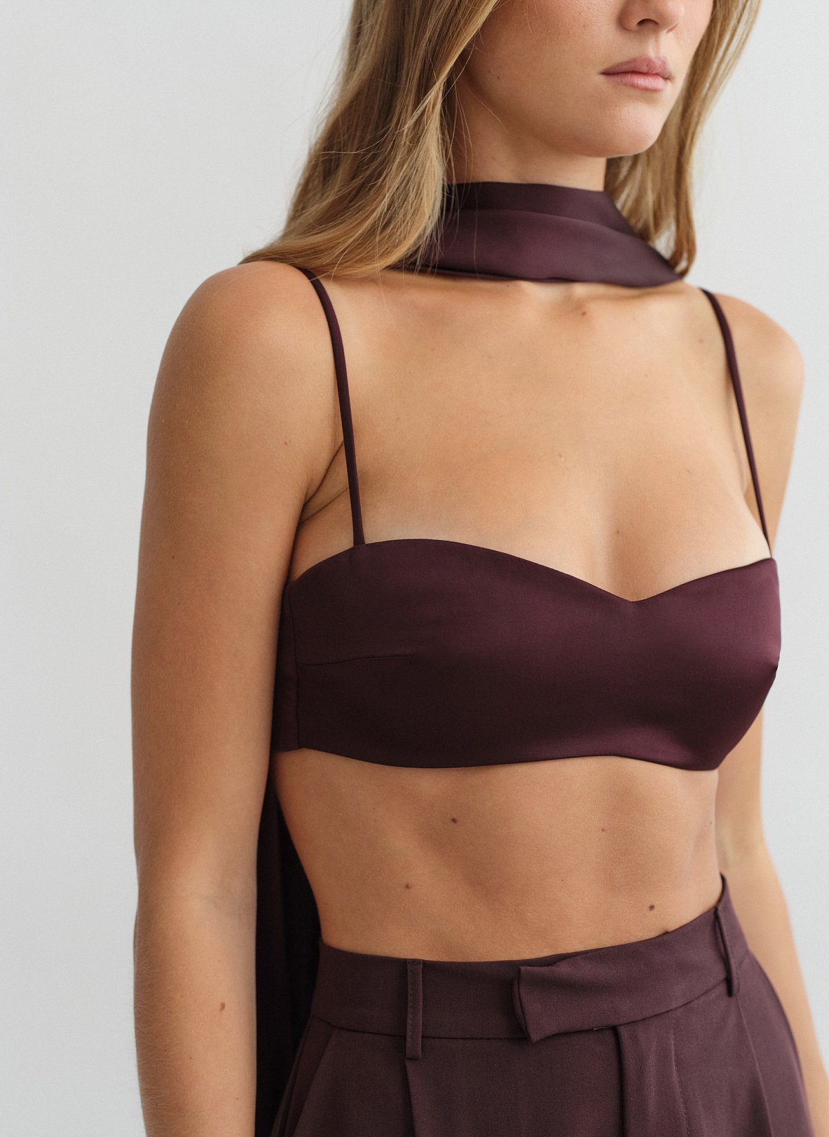 Σατέν bustier crop τοπ-5