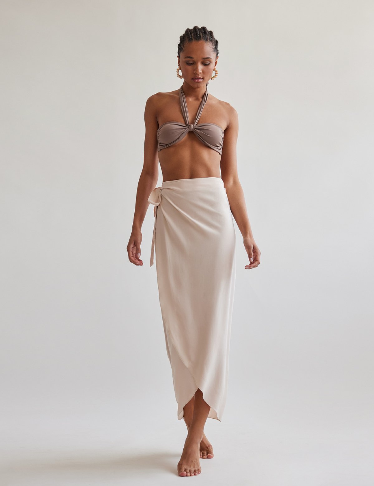 Wrap skirt with belt-8