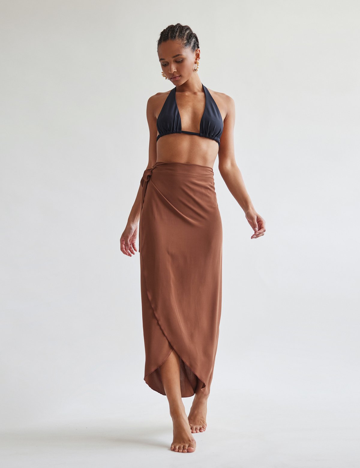 Wrap skirt with belt-3