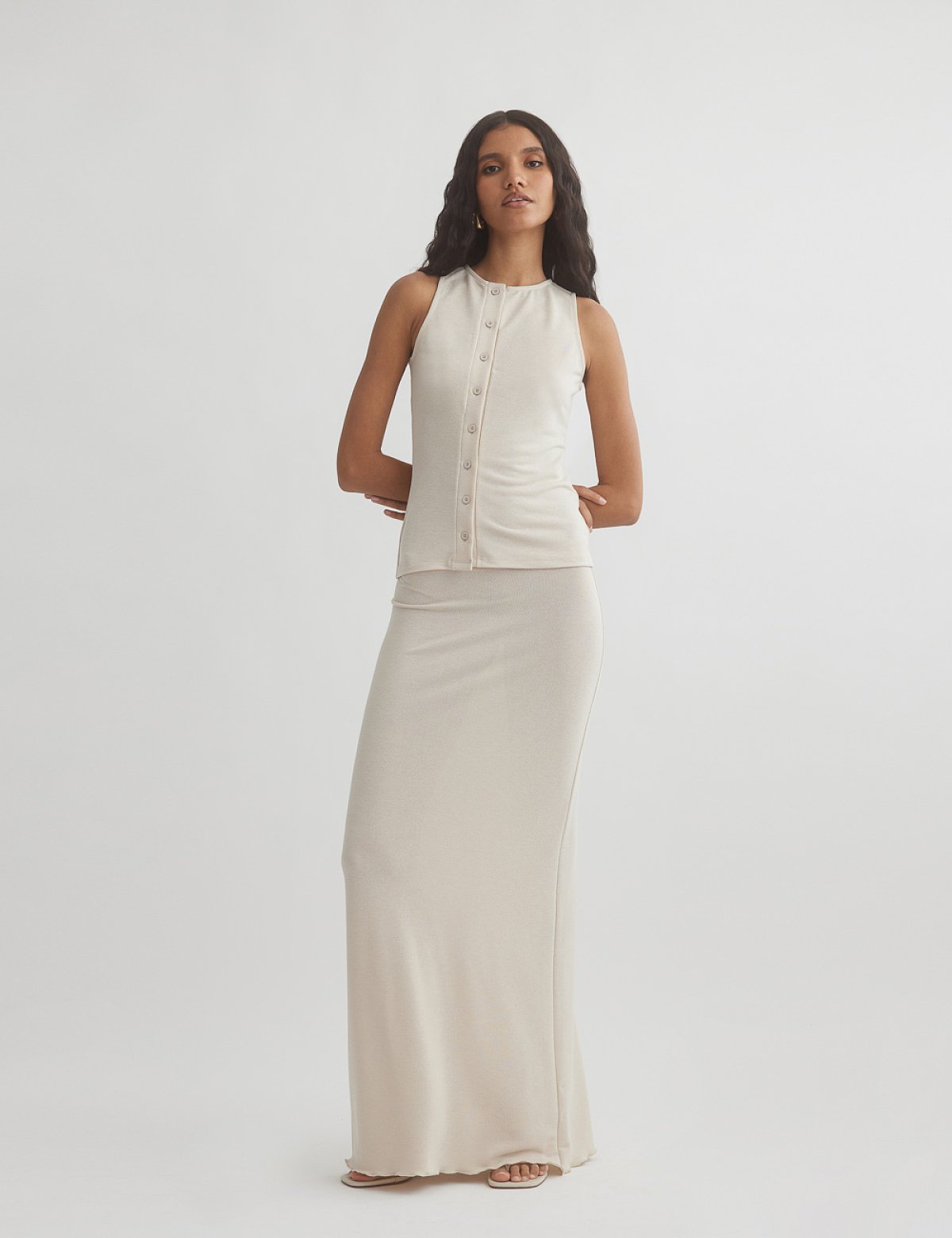 Light-knit maxi skirt-10