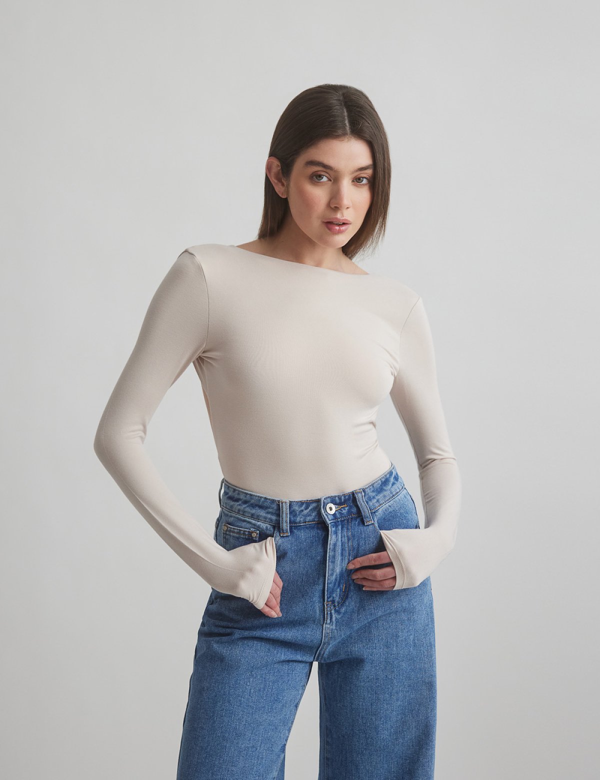 Bamboo longsleeve openback bodysuit-9