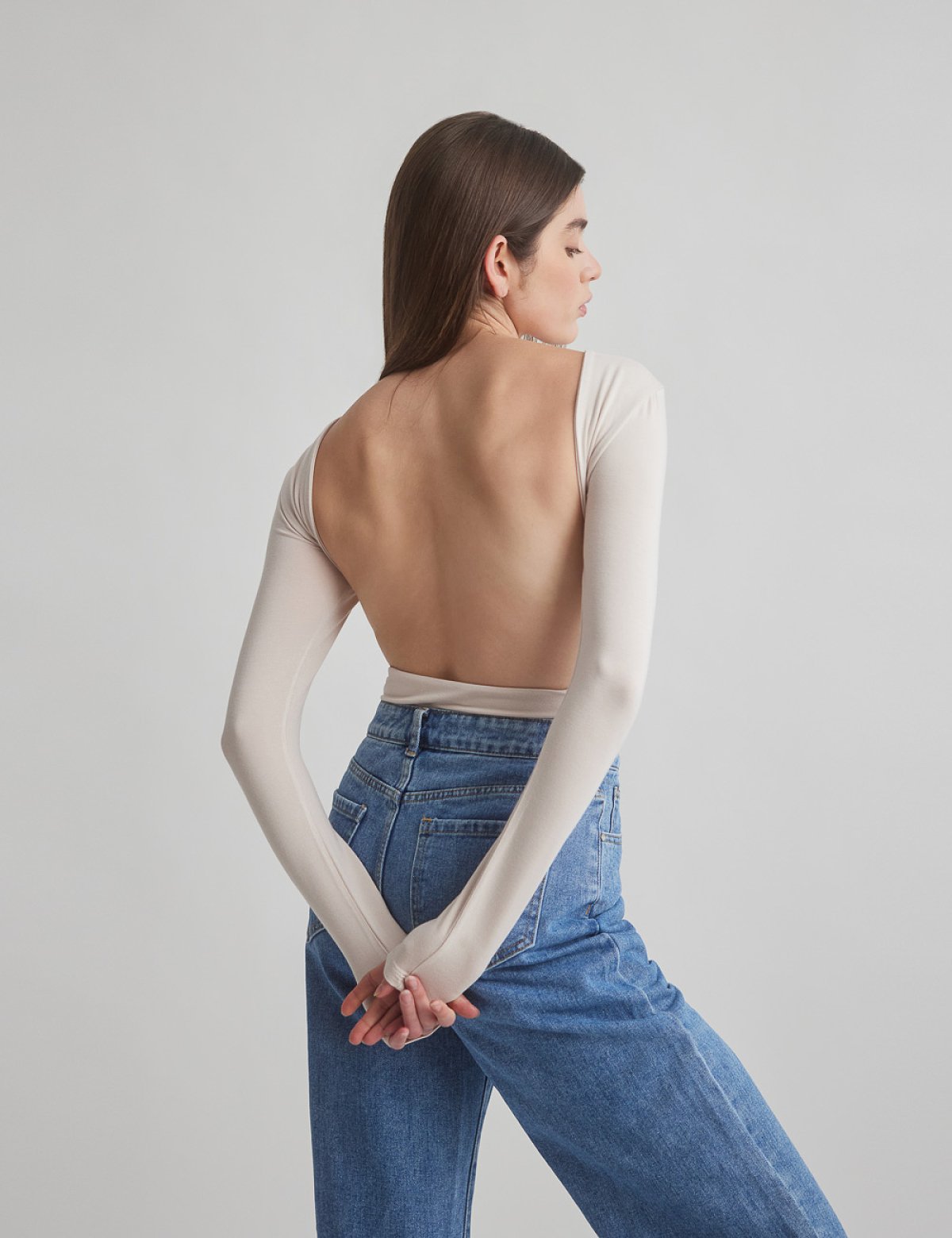 Bamboo longsleeve openback bodysuit-11