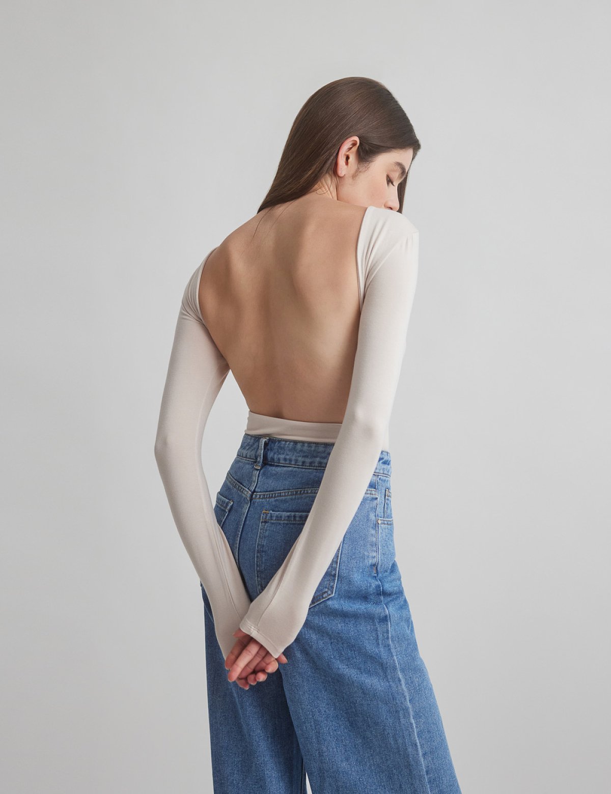 Bamboo longsleeve openback bodysuit-12