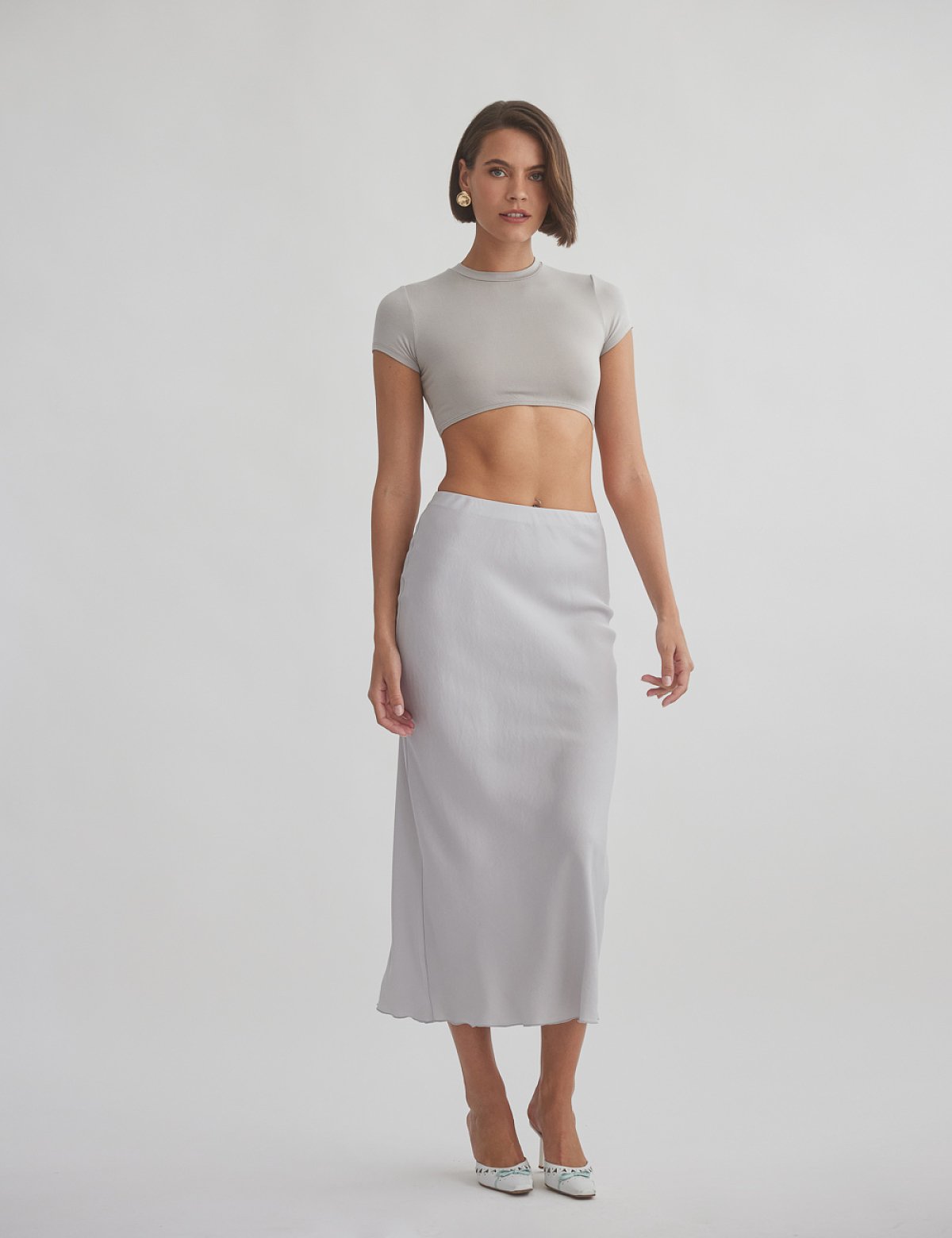 Midi textured skirt-6