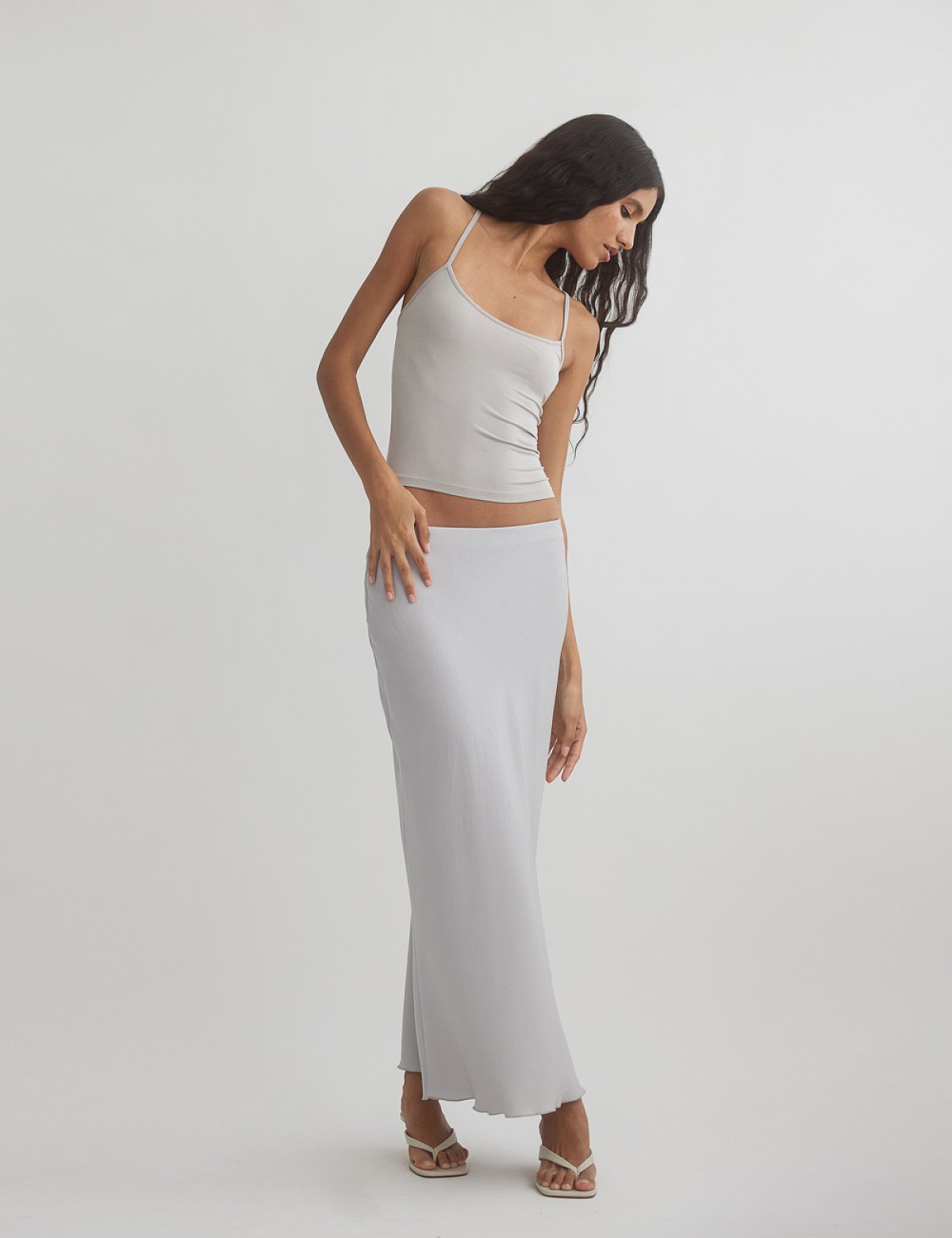 Midi textured skirt-10