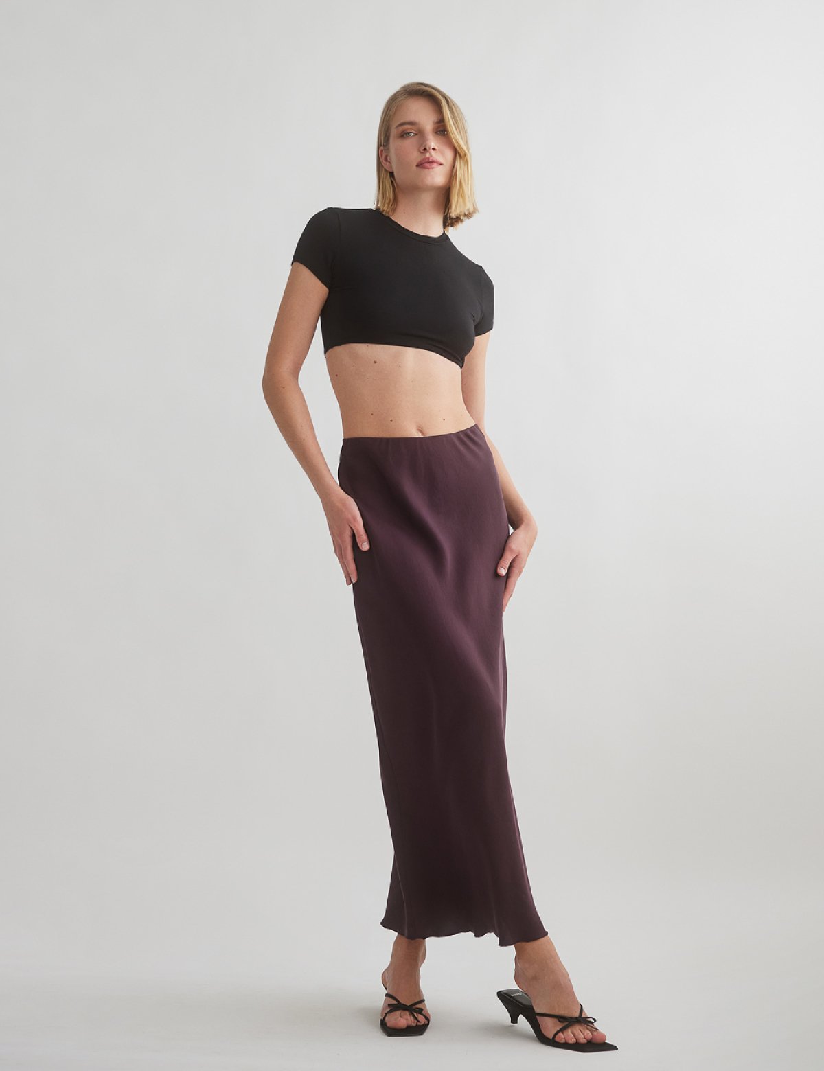 Midi textured skirt-14