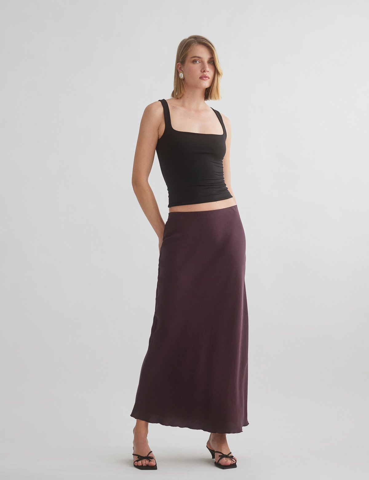 Midi textured skirt-15
