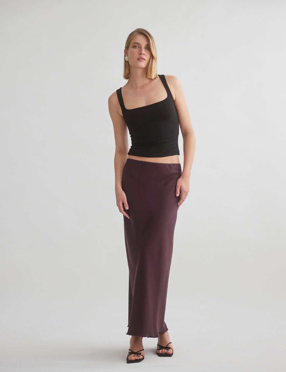 Midi textured skirt-16