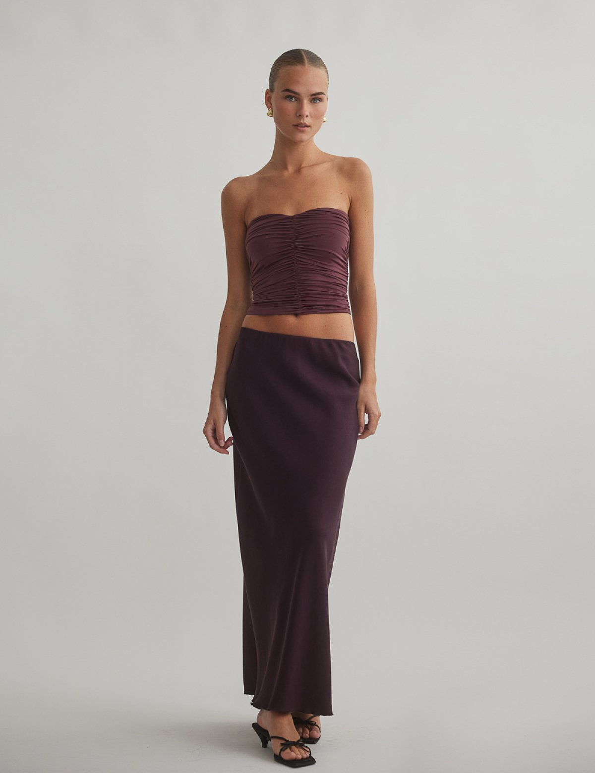 Midi textured skirt-17