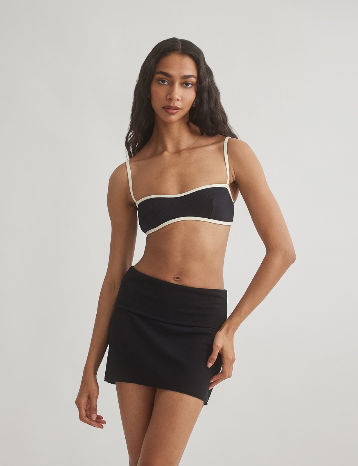 Light-knit mini skirt-4