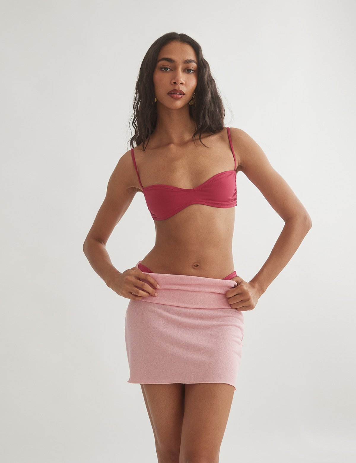 Light-knit mini skirt-2