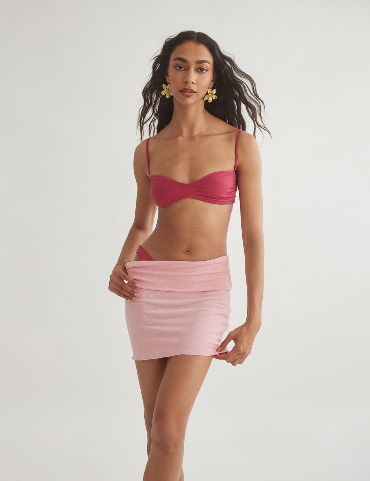 Light-knit mini skirt-1