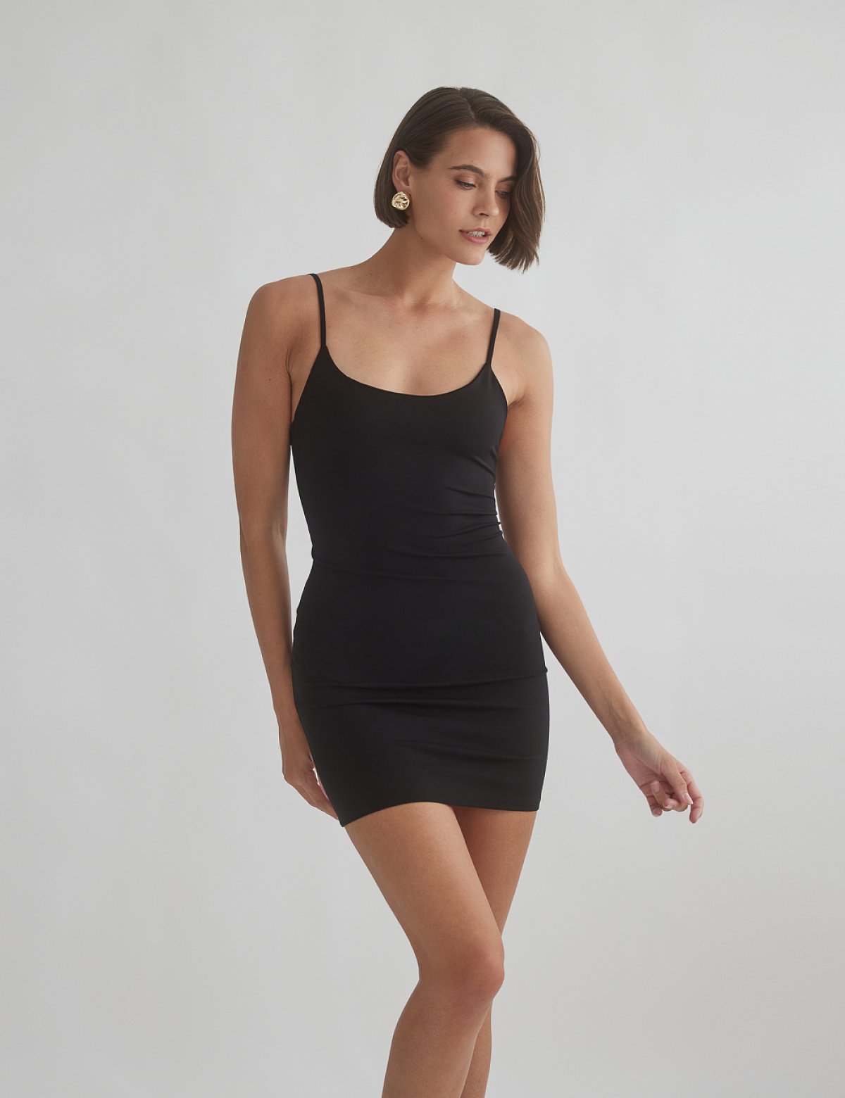 Mini dress with thin straps-0