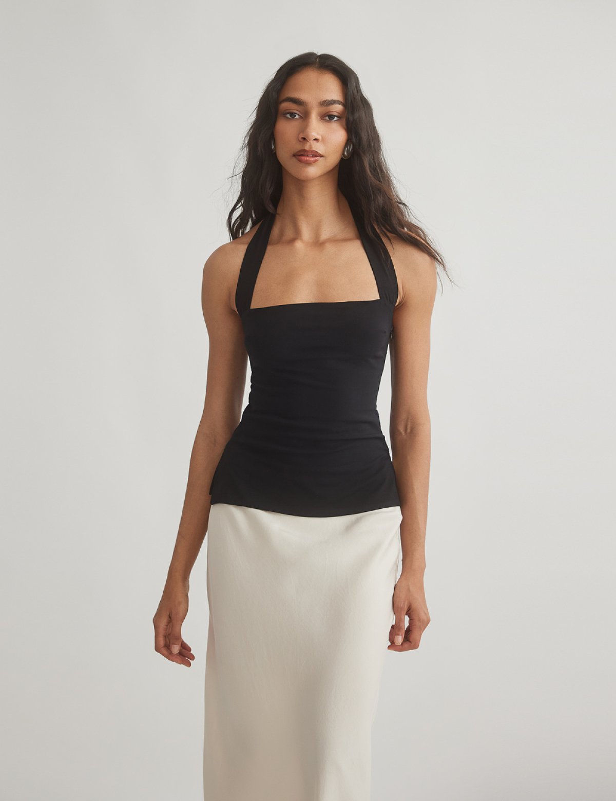 Poplin halter blouse-1