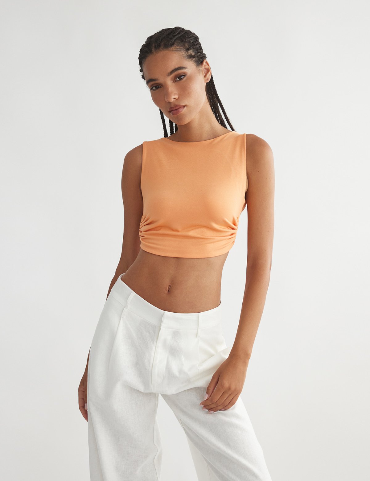 Γυναικεία αμάνικη μπλούζα bamboo με δέσιμο