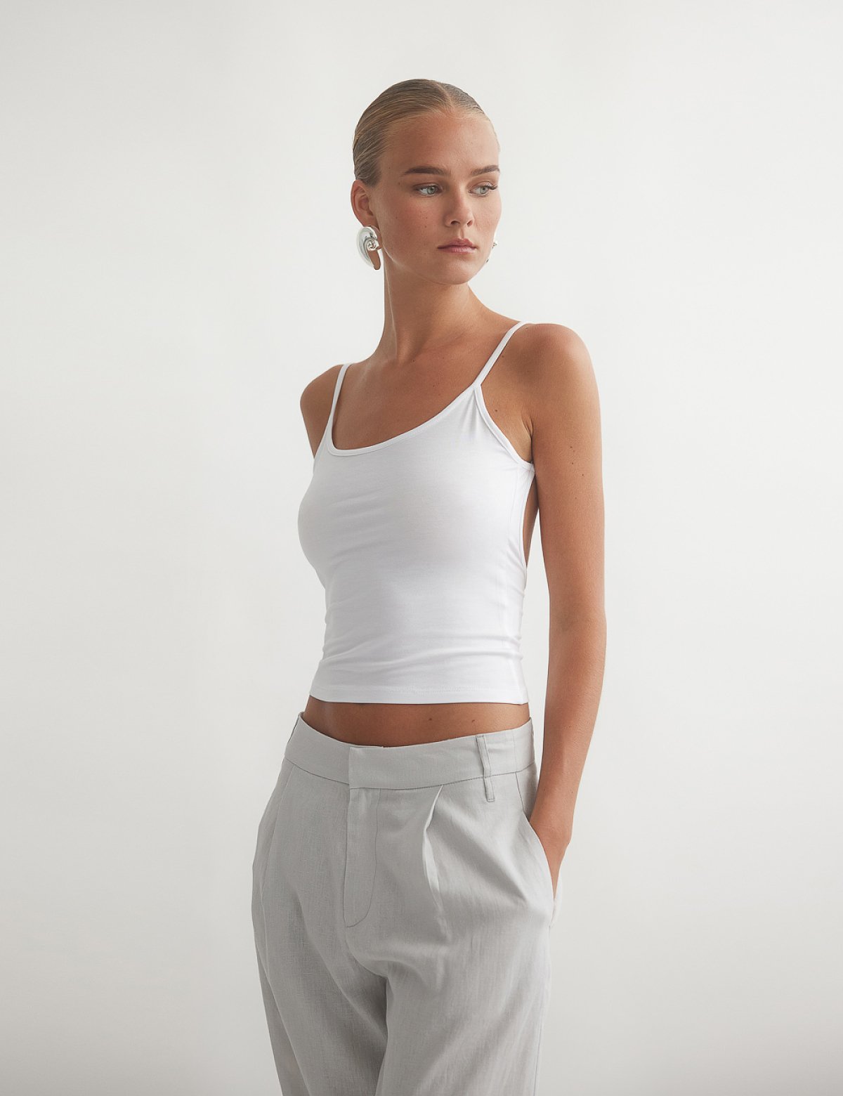 Γυναικείο τιραντάκι τοπ bamboo με χαμηλή πλάτη