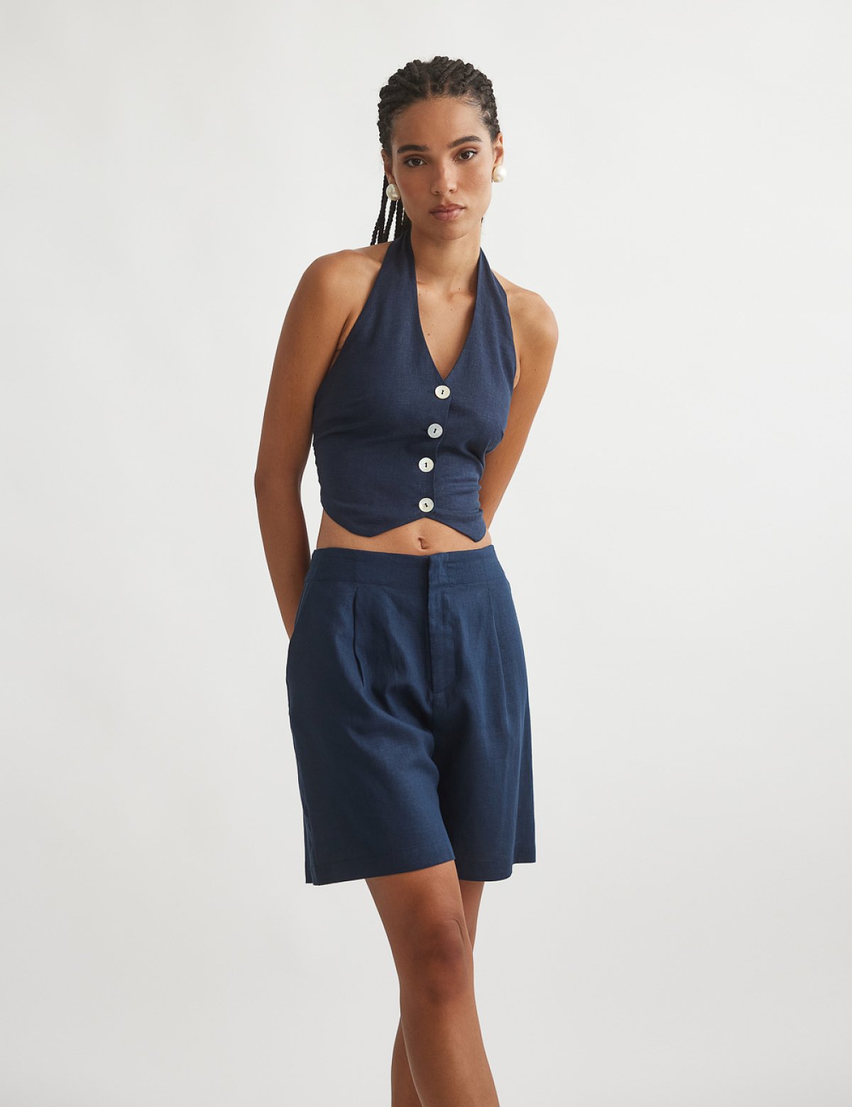 Linen halter vest-13