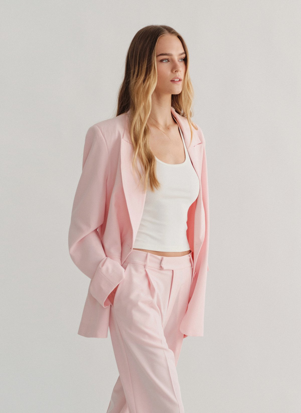 Γυναικείο υφασμάτινο oversized μπλέιζερ