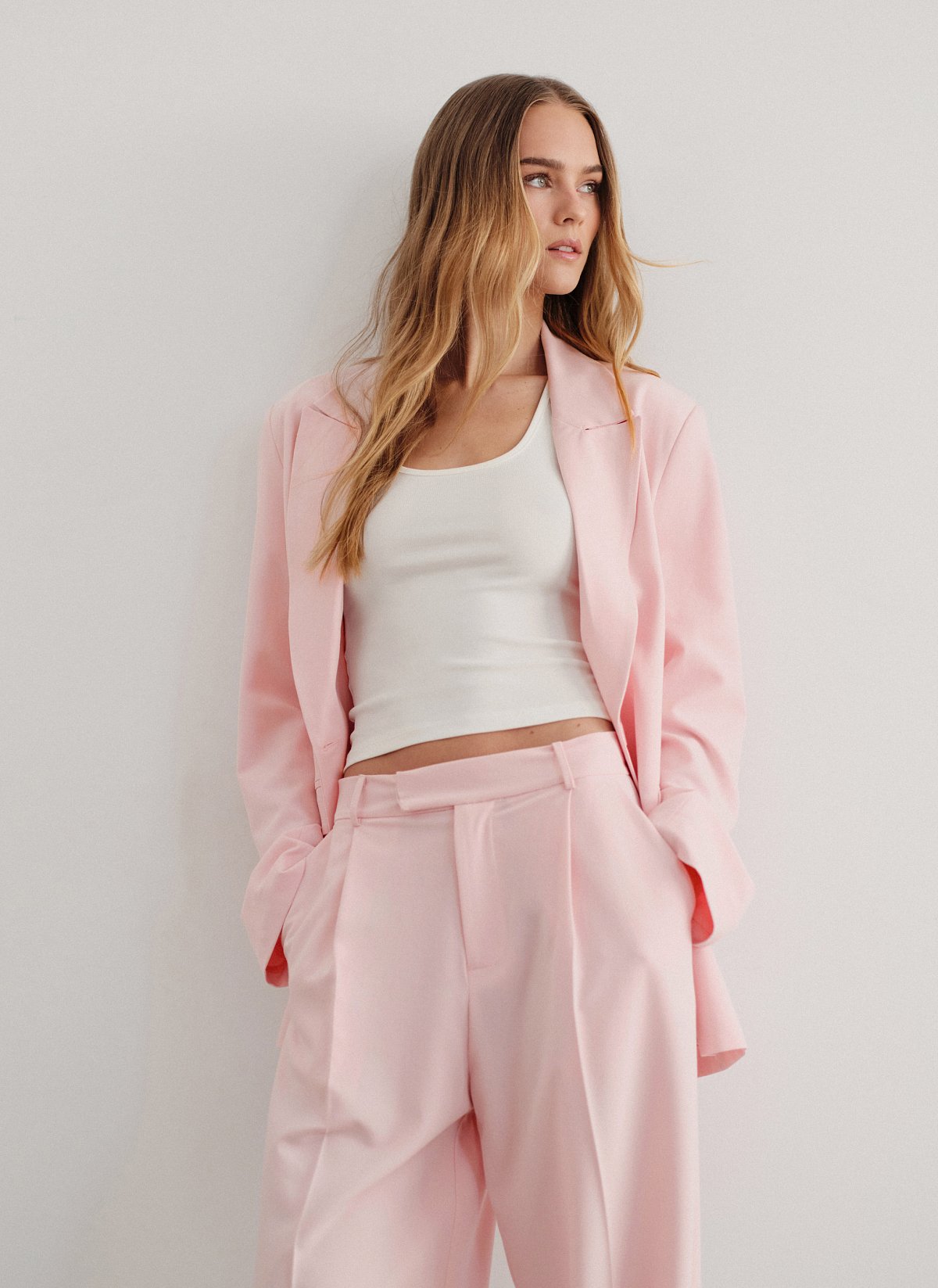 Γυναικείο υφασμάτινο oversized μπλέιζερ