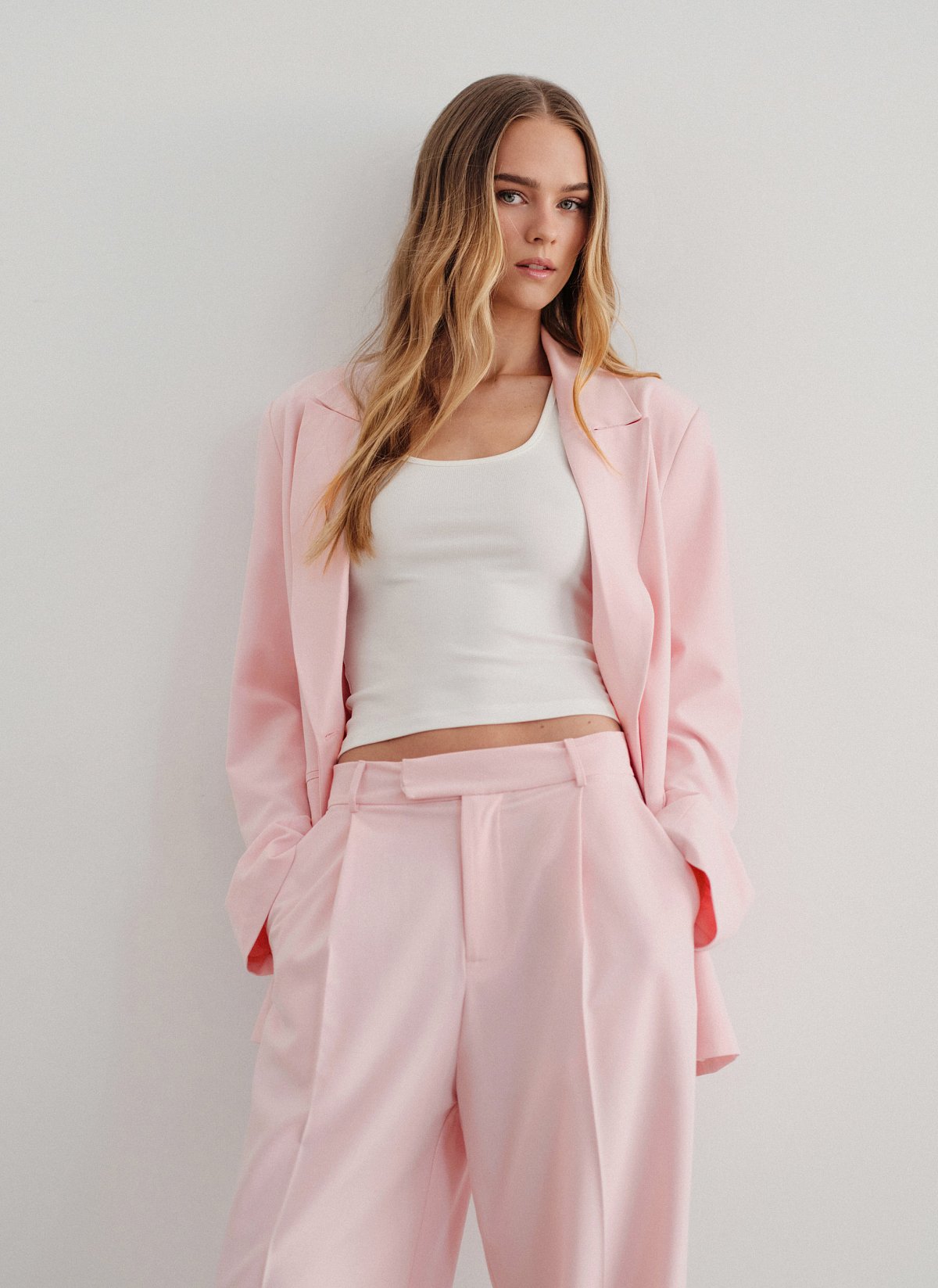 Γυναικείο υφασμάτινο oversized μπλέιζερ