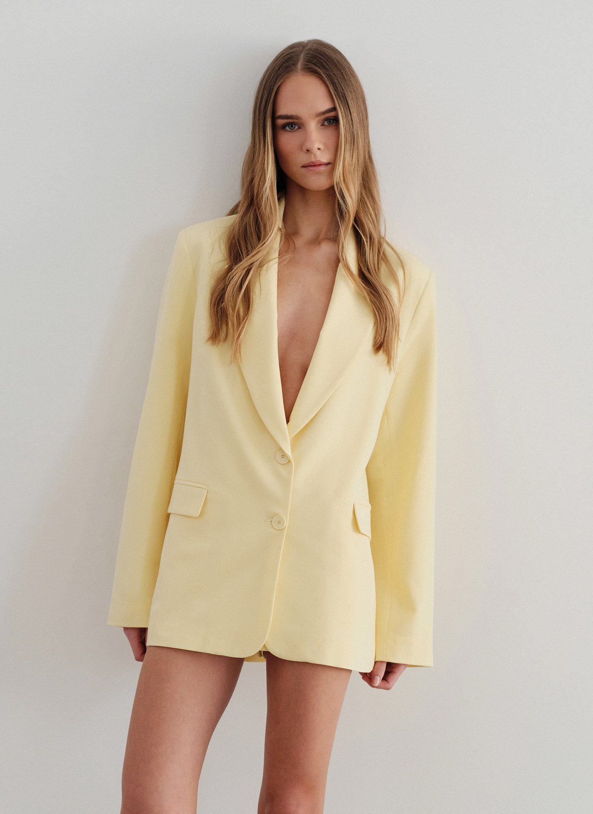 Γυναικείο υφασμάτινο oversized μπλέιζερ