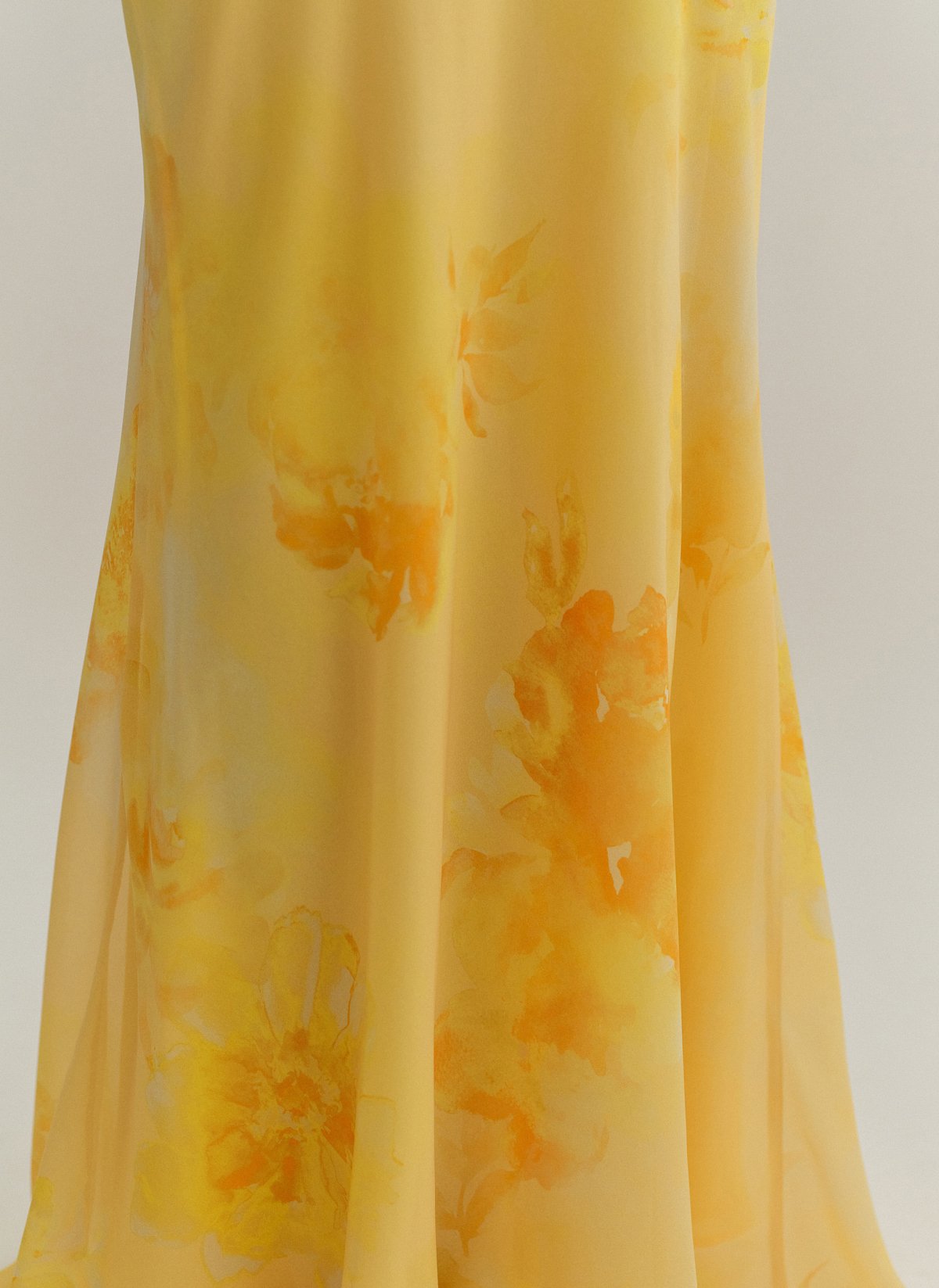 Γυναικεία ημιδιάφανη εμπριμέ μακριά φούστα