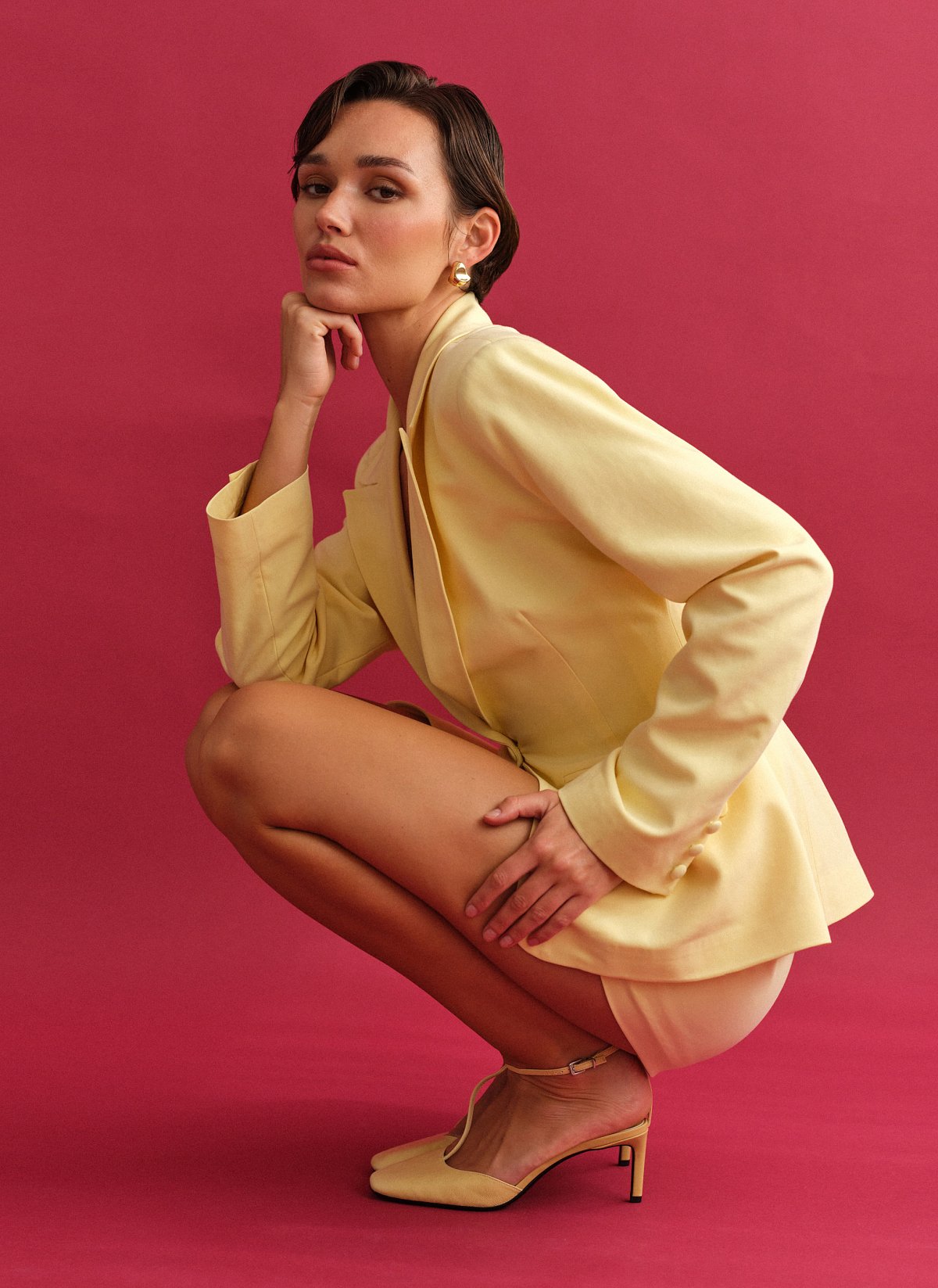 Γυναικείο υφασμάτινο μεσάτο μπλέιζερ