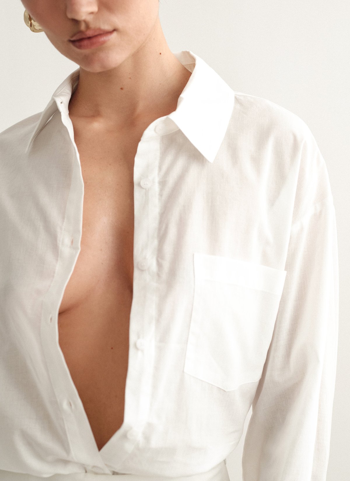 Γυναικείο πουκάμισο ποπλίνα με αποσπώμενη ζώνη