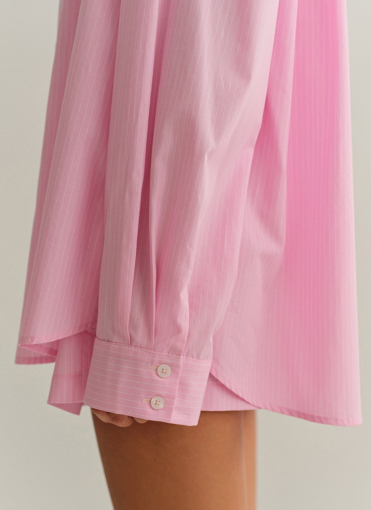 Γυναικείο oversized ριγέ πουκάμισο ποπλίνα