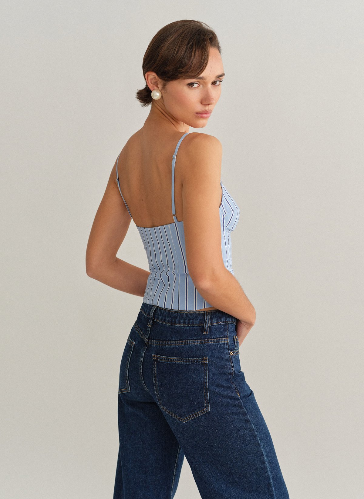 Striped top with buttons-10