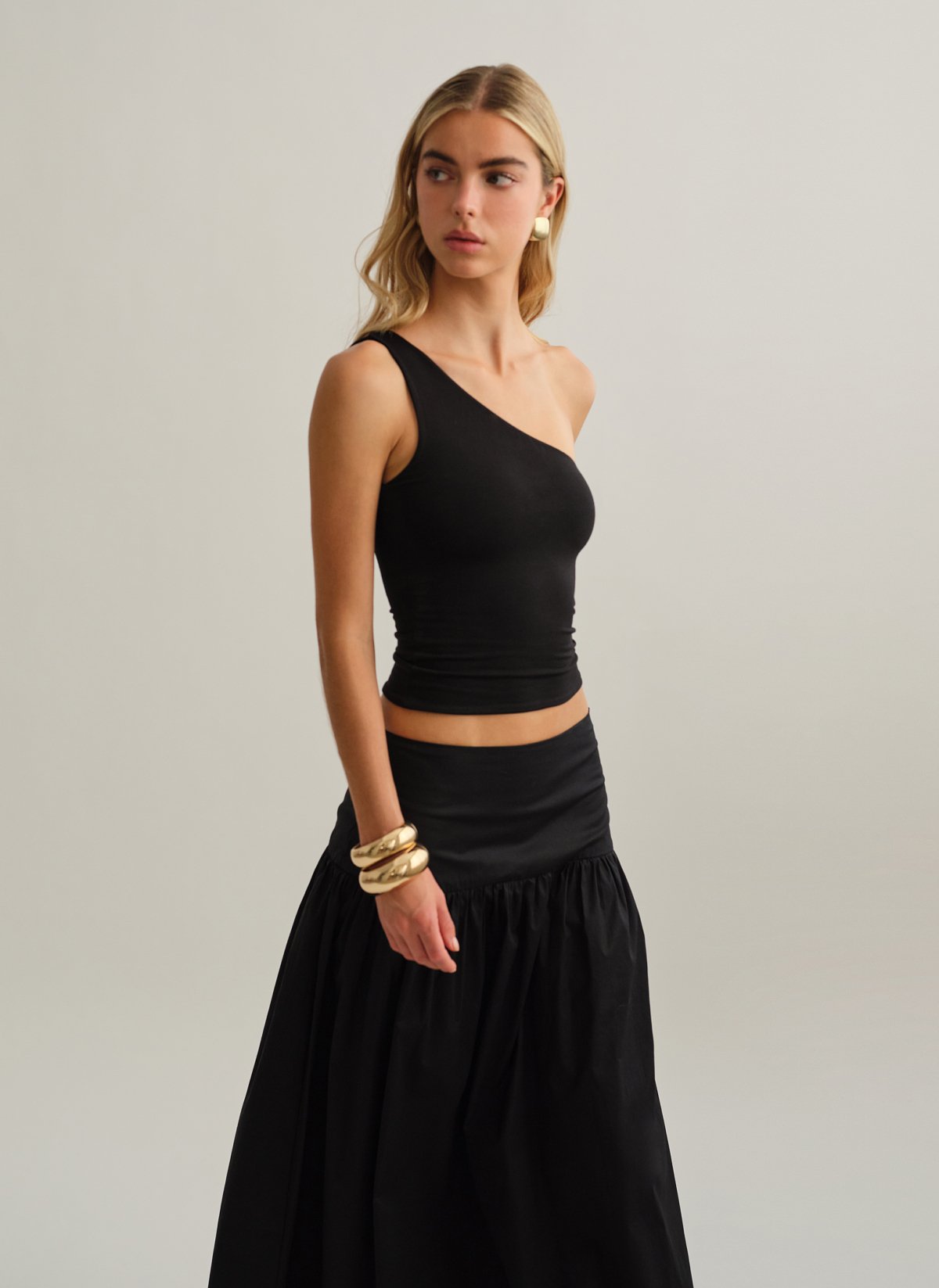 Γυναικεία μπλούζα one-shoulder bamboo