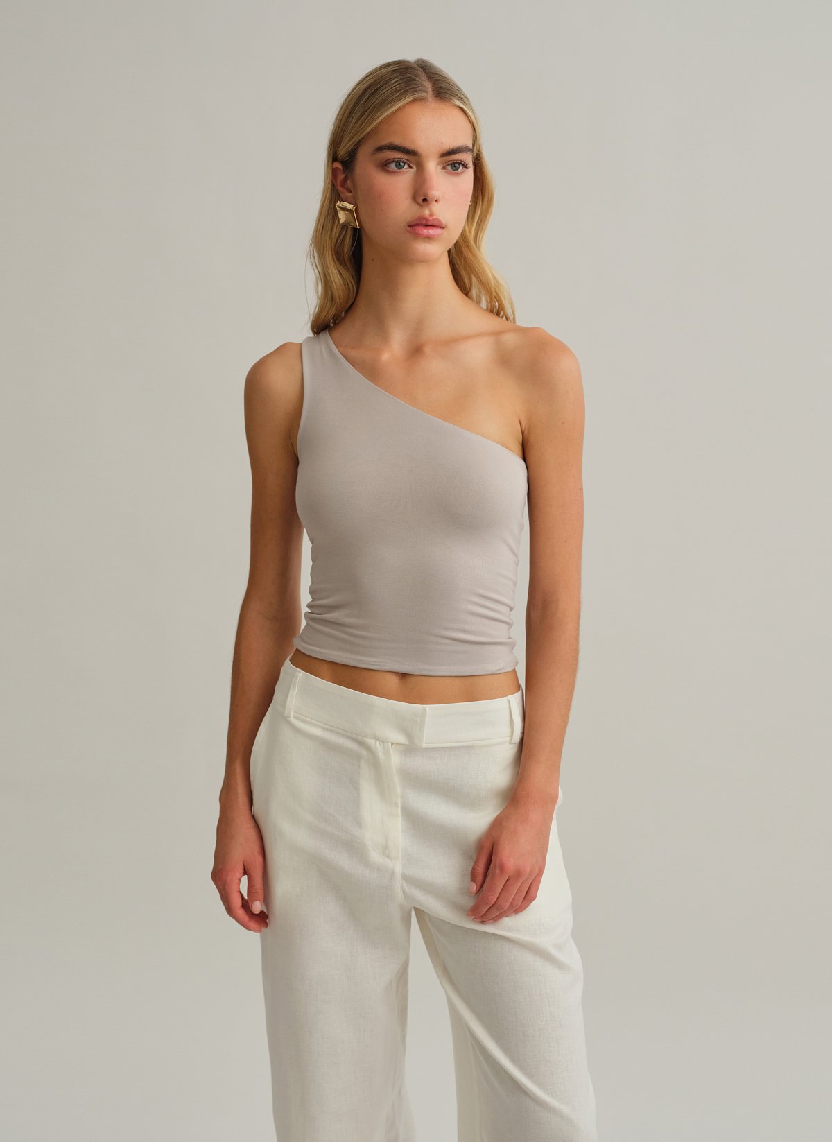 Γυναικεία μπλούζα one-shoulder bamboo