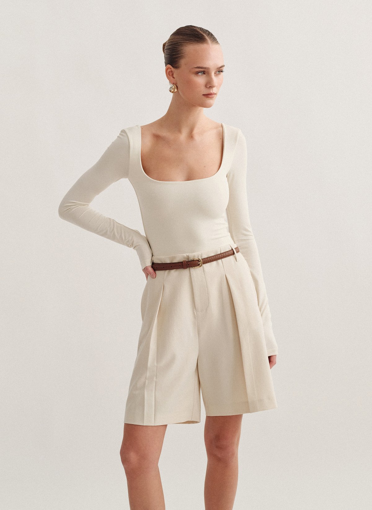 Γυναικείο μακρυμάνικο κορμάκι bamboo